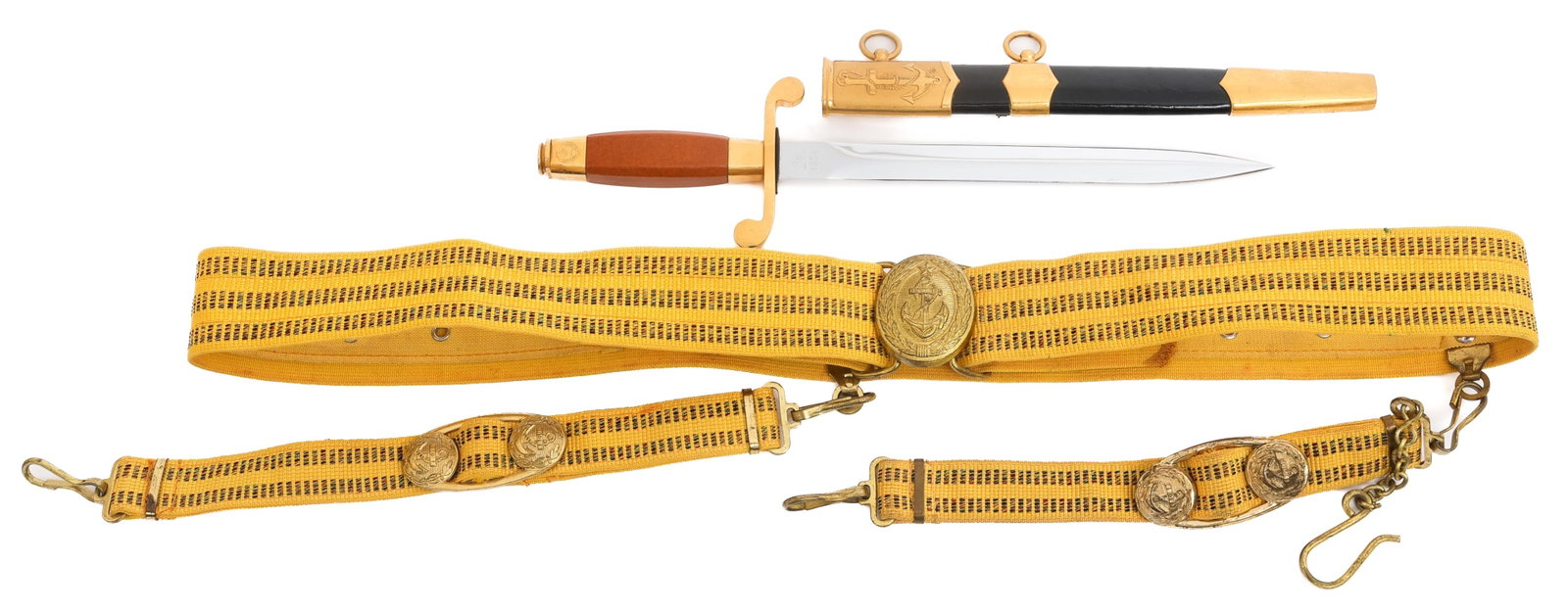 COLD WAR SOVIET NAVY OFFICER DRESS DAGGER & BELT (1 of 19)