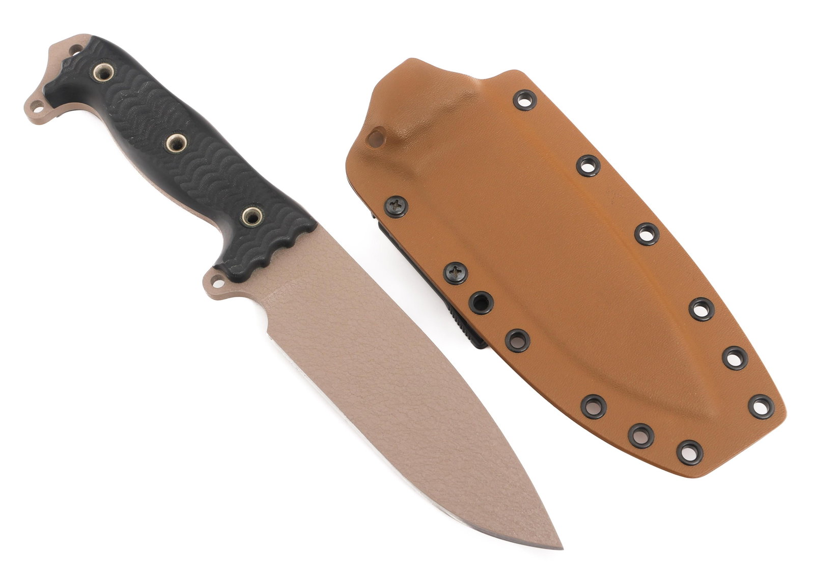 BUSSE COMBAT SFNO KNIFE WITH SR101 BLADE: BUSSE COMBAT SFNO KNIFE WITH SR101 BLADE Busse Combat SFNO Knife. Single edged, SR101 blade. Maker marked by Busse and marked SR101 near the ricasso. Full tang with composite grips. Kydex sheath. Blad