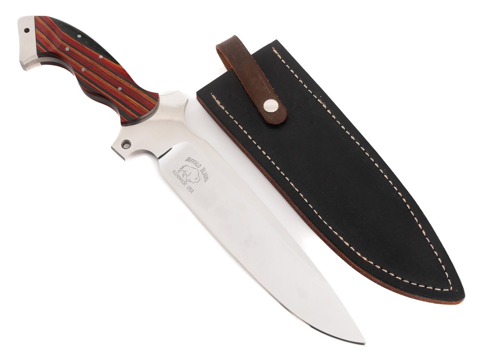 BUFFALO BLADES FIGHTER KNIFE WITH SHEATH (1 of 15)