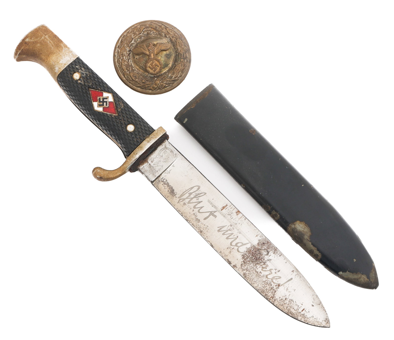 REENACTOR WWII GERMAN HITLER YOUTH KNIFE (1 of 19)