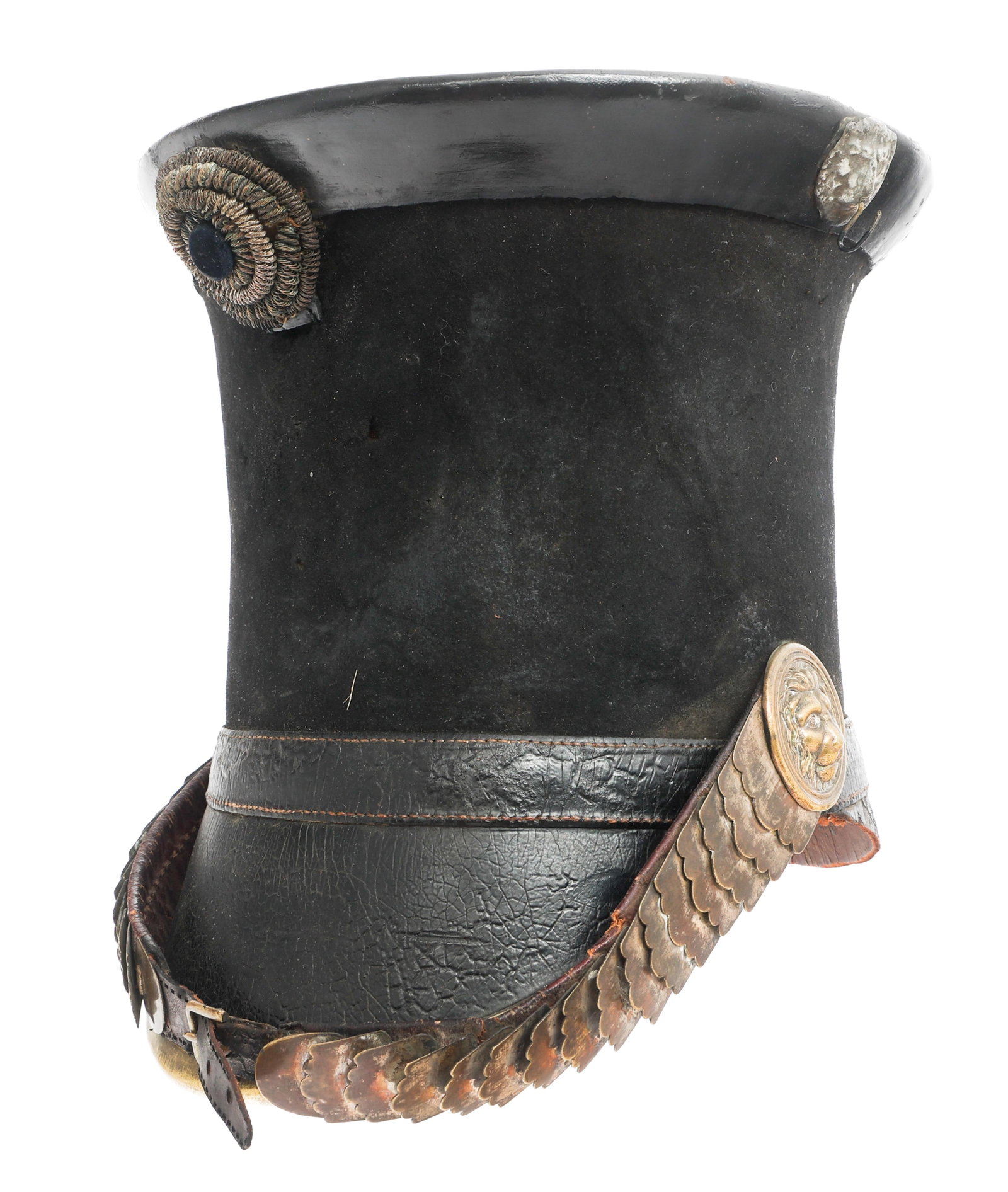 19th C. PRUSSIAN BELL CROWN SHAKO (1 of 15)
