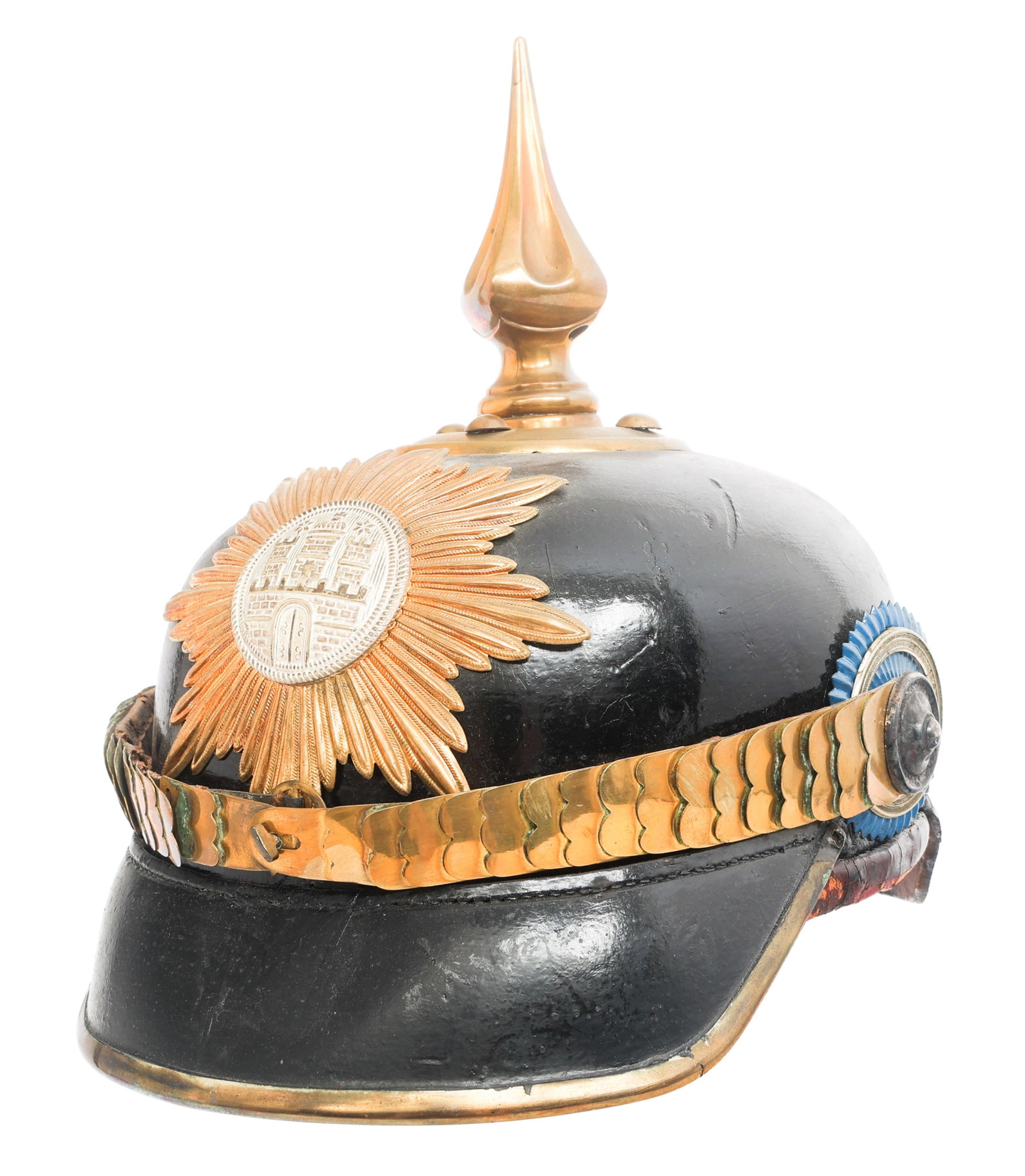 WWI GERMAN HAMBURG FIRE BRIGADE PICKELHAUBE