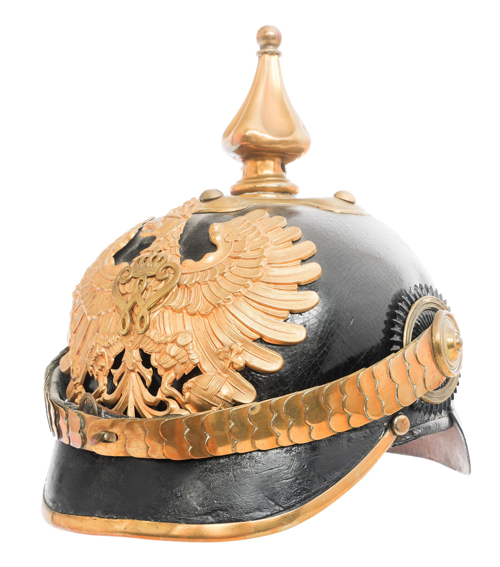 WWI GERMAN PRUSSIAN FIRE BIRGADE PICKLEHAUBE