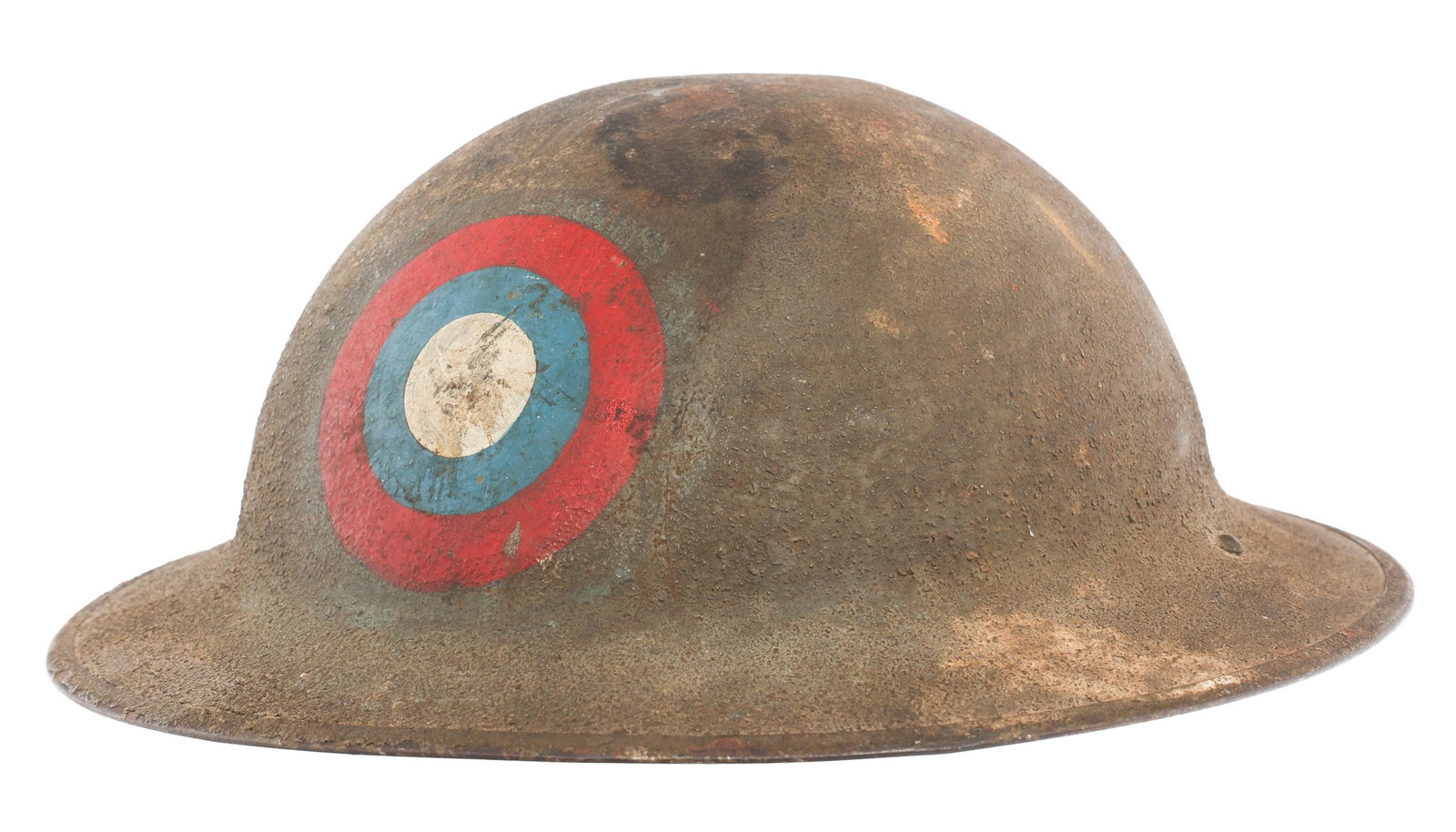 WWI US ARMY AIR SERVICE NAMED M1917 COMBAT HELMET (1 of 12)