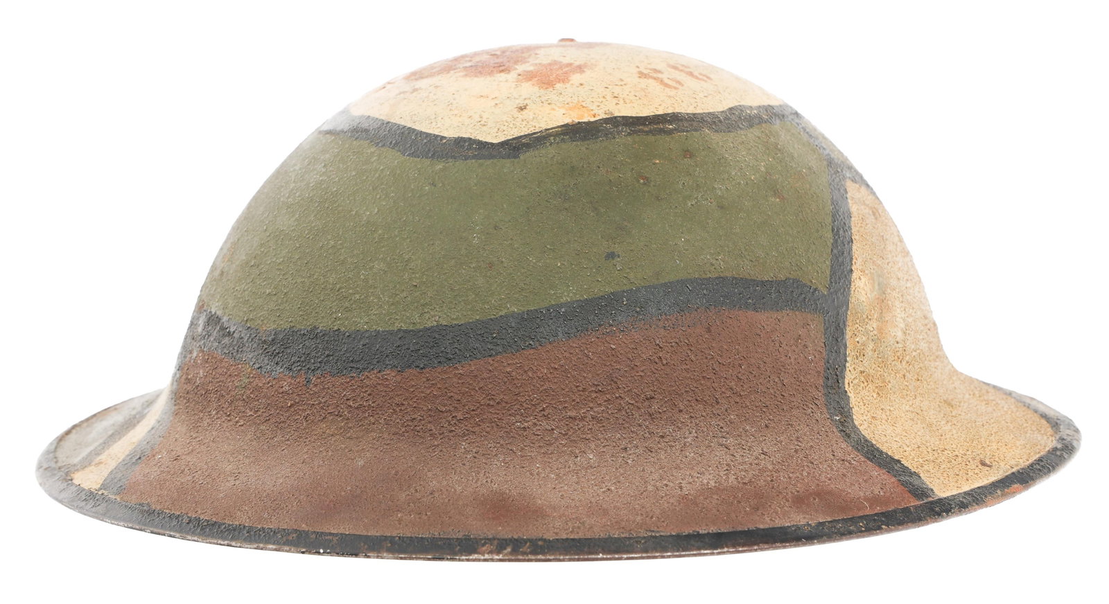 WWI US M1917 CAMOUFLAGE PAINTED COMBAT HELMET (1 of 12)