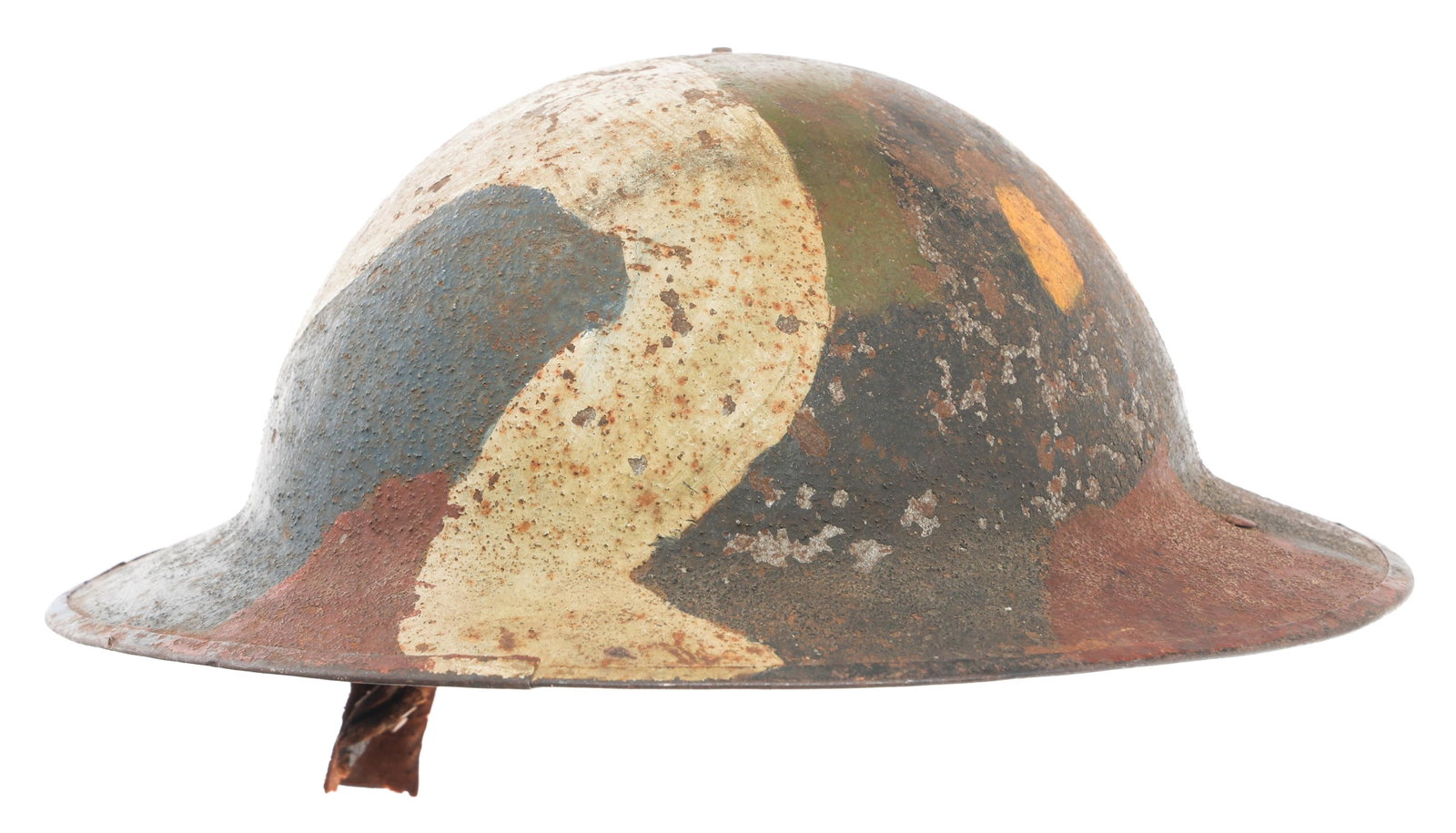 WWI US M1917 CAMOUFLAGE PAINTED COMBAT HELMET (1 of 12)