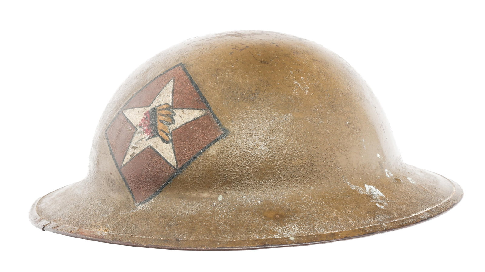 WWI USMC 6th MARINE M1917 PAINTED HELMET SHELL