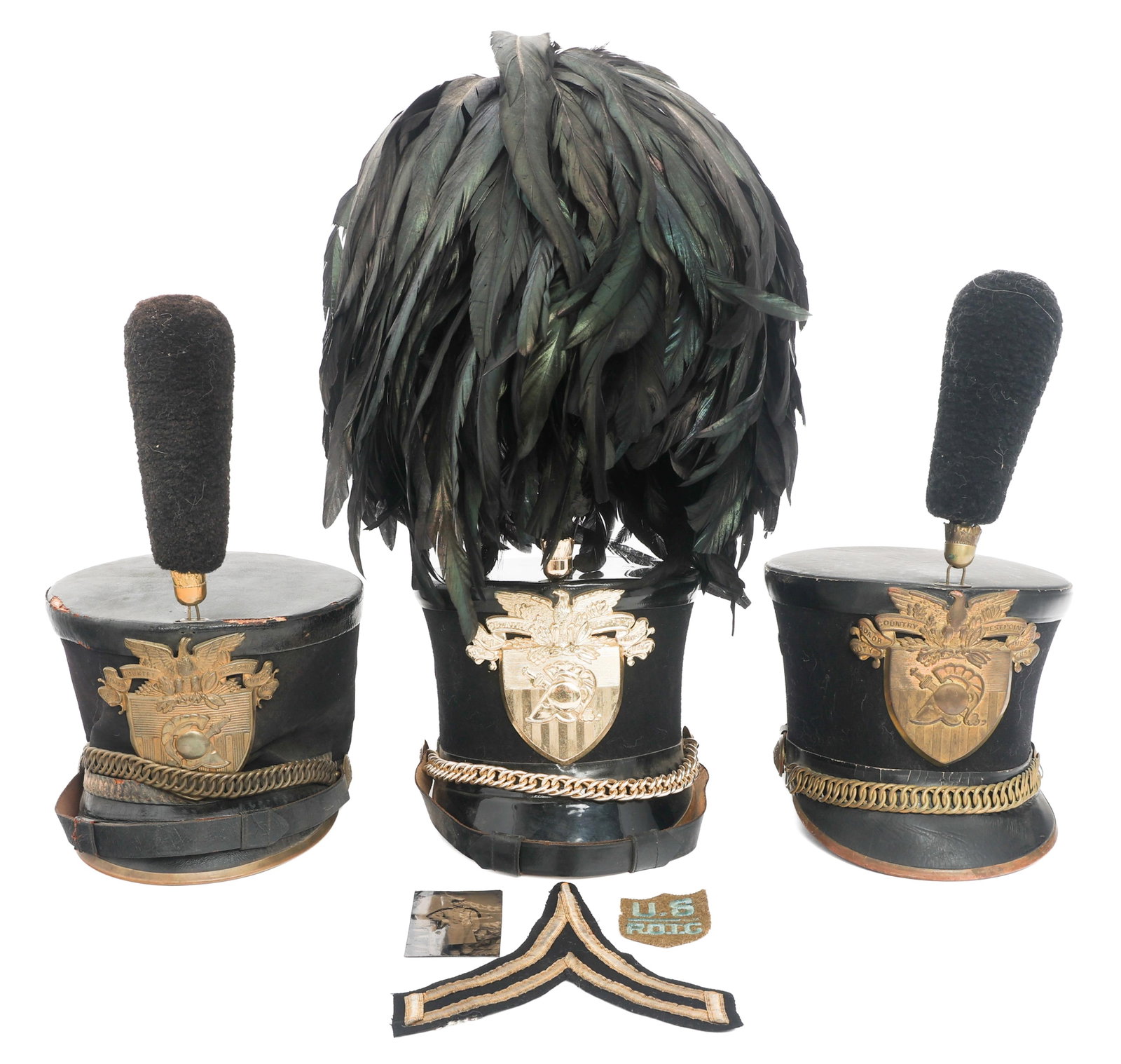 WWI US ARMY WEST POINT CADET SHAKOS & INSIGNIA (1 of 20)