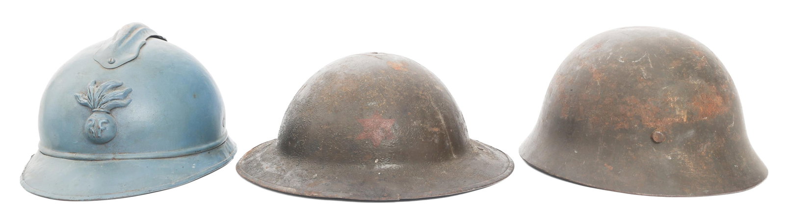 WWI - WWII BRITISH, FRENCH, & JAPANESE HELMETS (1 of 18)