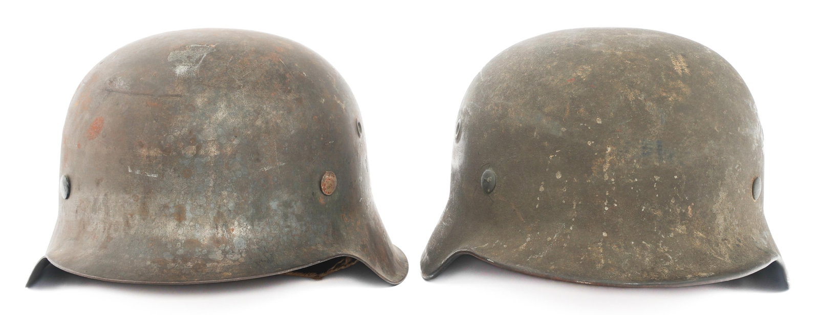 WWII GERMAN HEER SD M40 & M42 COMBAT HELMETS (1 of 19)