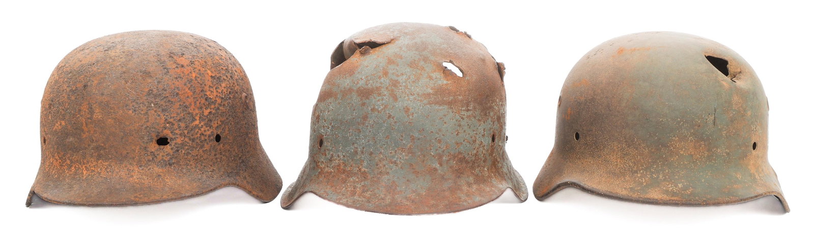 WWII GERMAN ARMY DUG COMBAT HELMET SHELLS