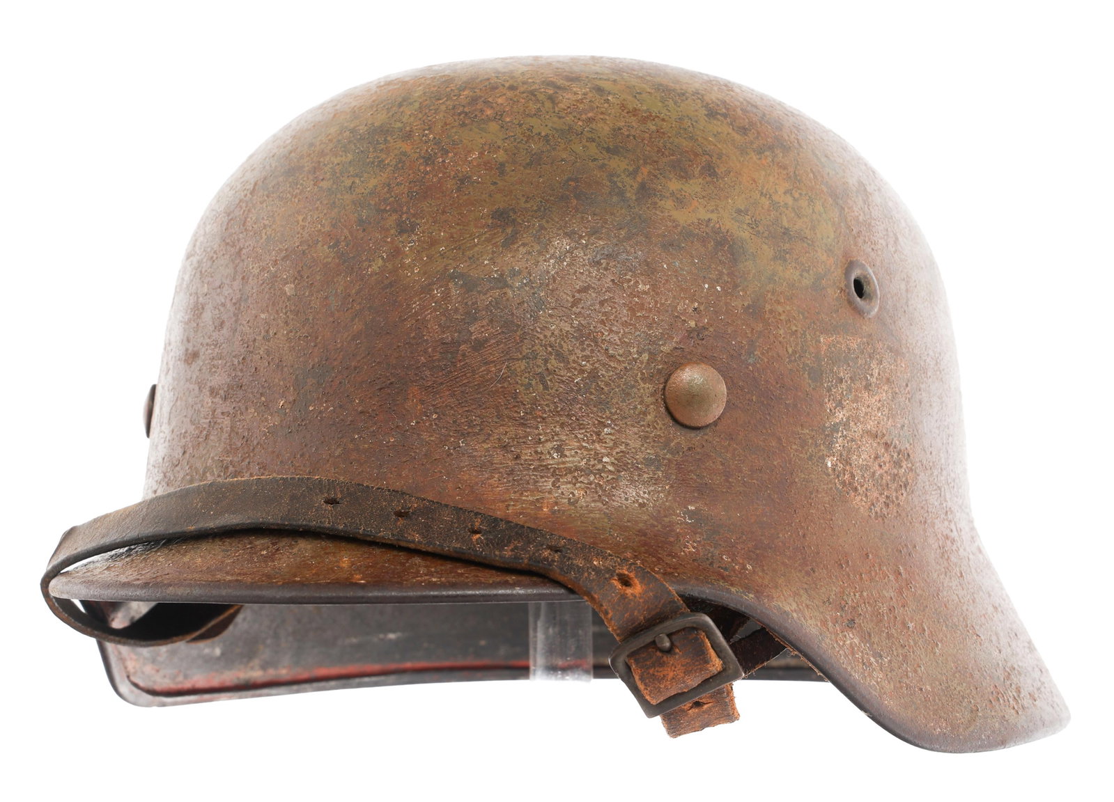WWII GERMAN HEER CAMOUFLAGED M40 COMBAT HELMET