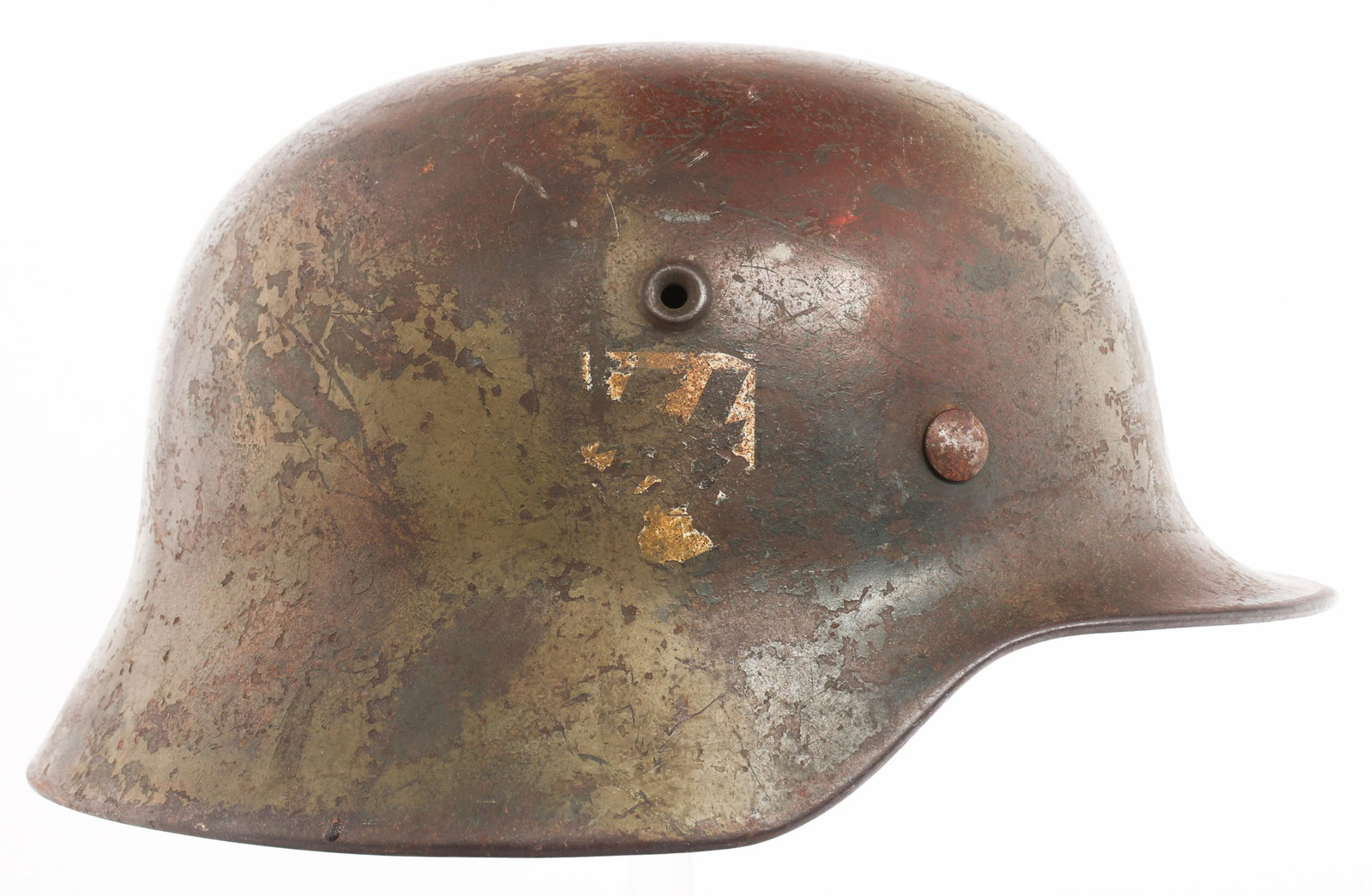 WWII GERMAN SS SD M40 NORMANDY CAMO COMBAT HELMET