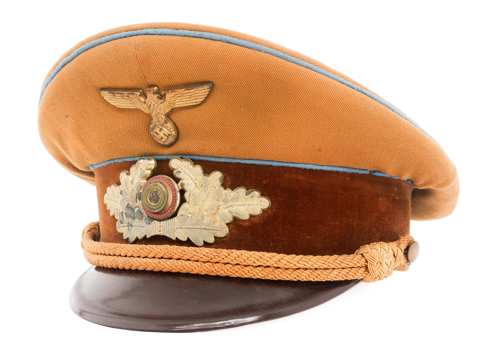 WWII GERMAN NSDAP ORTSGRUPPE LEADER VISOR CAP