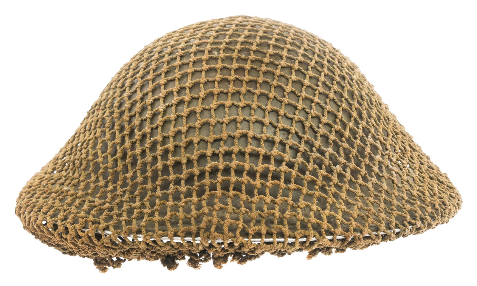WWII BRITISH MK. II COMBAT HELMET WITH NETTING (1 of 12)
