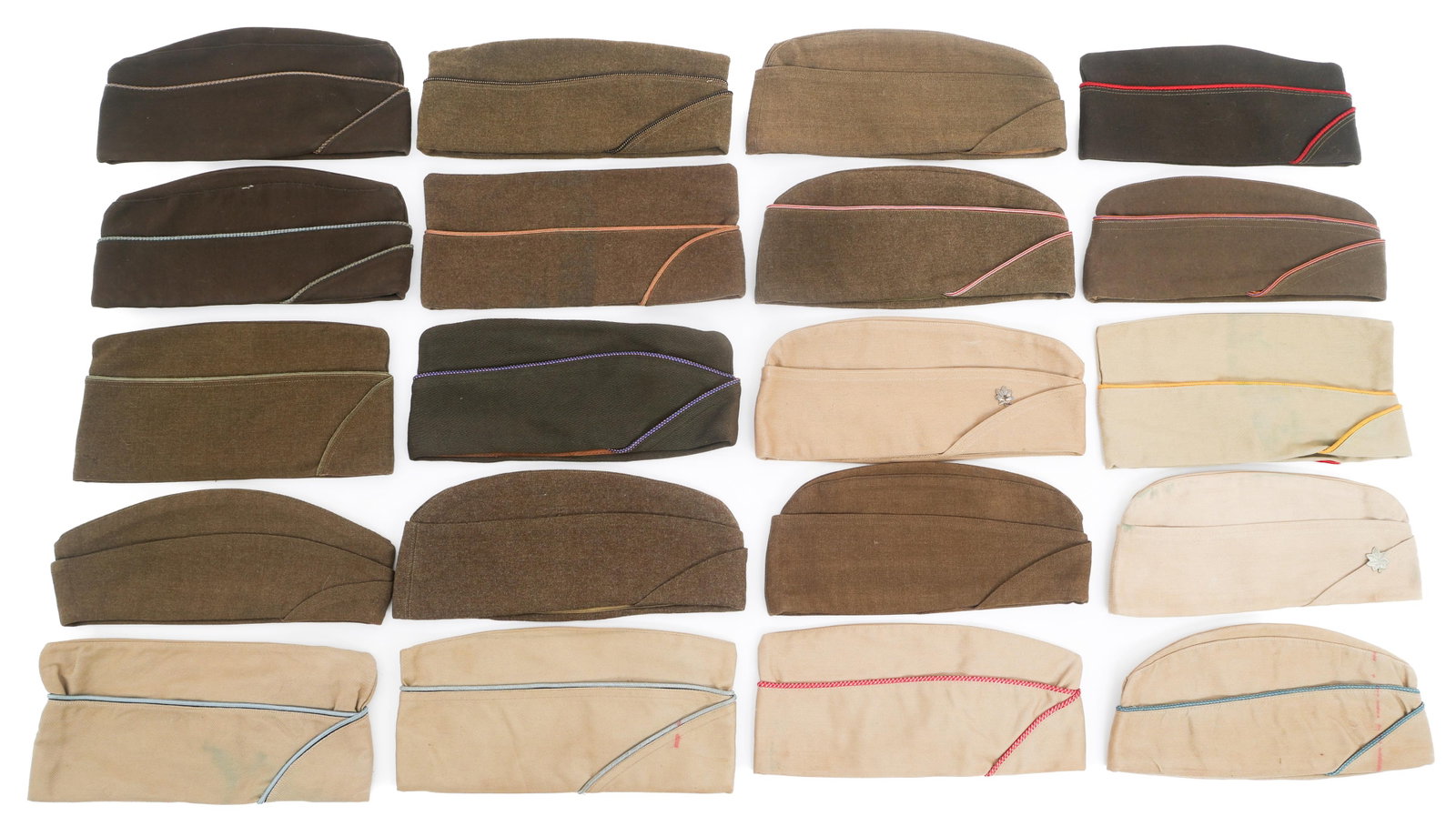 WWII US OFFICER & ENLISTED GARRISON CAPS (1 of 17)