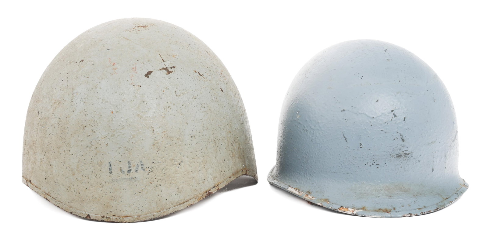 WWII US NAVY TALKER & M1 COMBAT HELMETS (1 of 14)