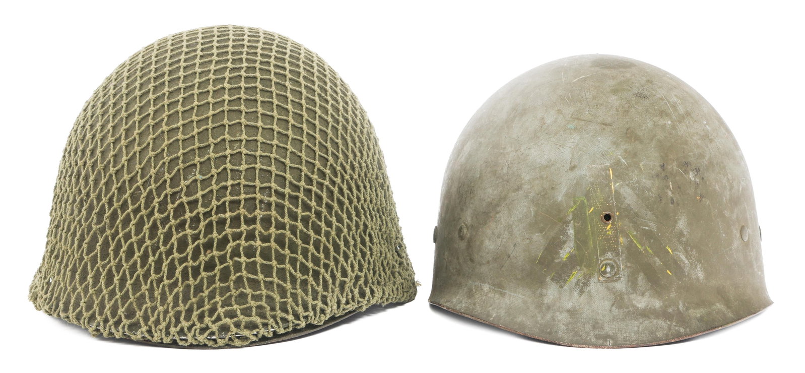 WWII - KOREAN WAR US ARMY M1C HELMET & LINER (1 of 15)