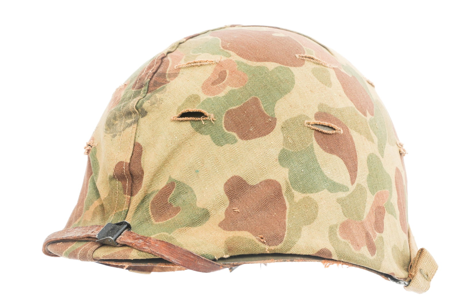 WWII - KOREAN WAR USMC M1 COMBAT HELMET & COVER (1 of 13)