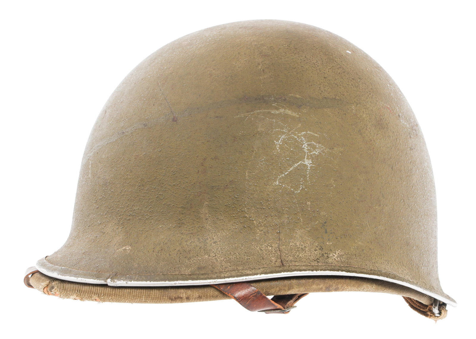WWII US FIXED BALE M1 HELMET & HAWLEY LINER