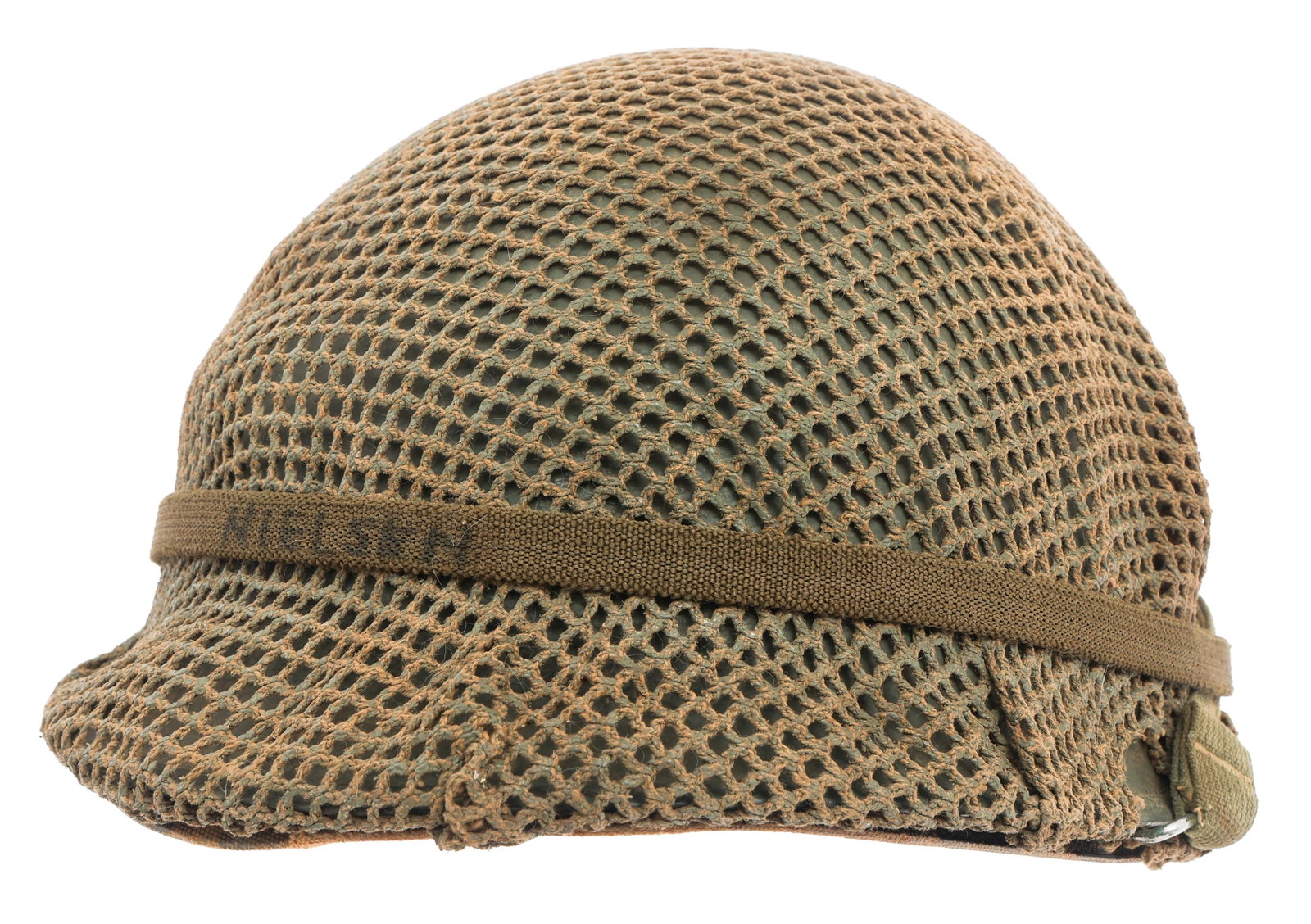 WWII US ARMY NAMED M1 COMBAT HELMET