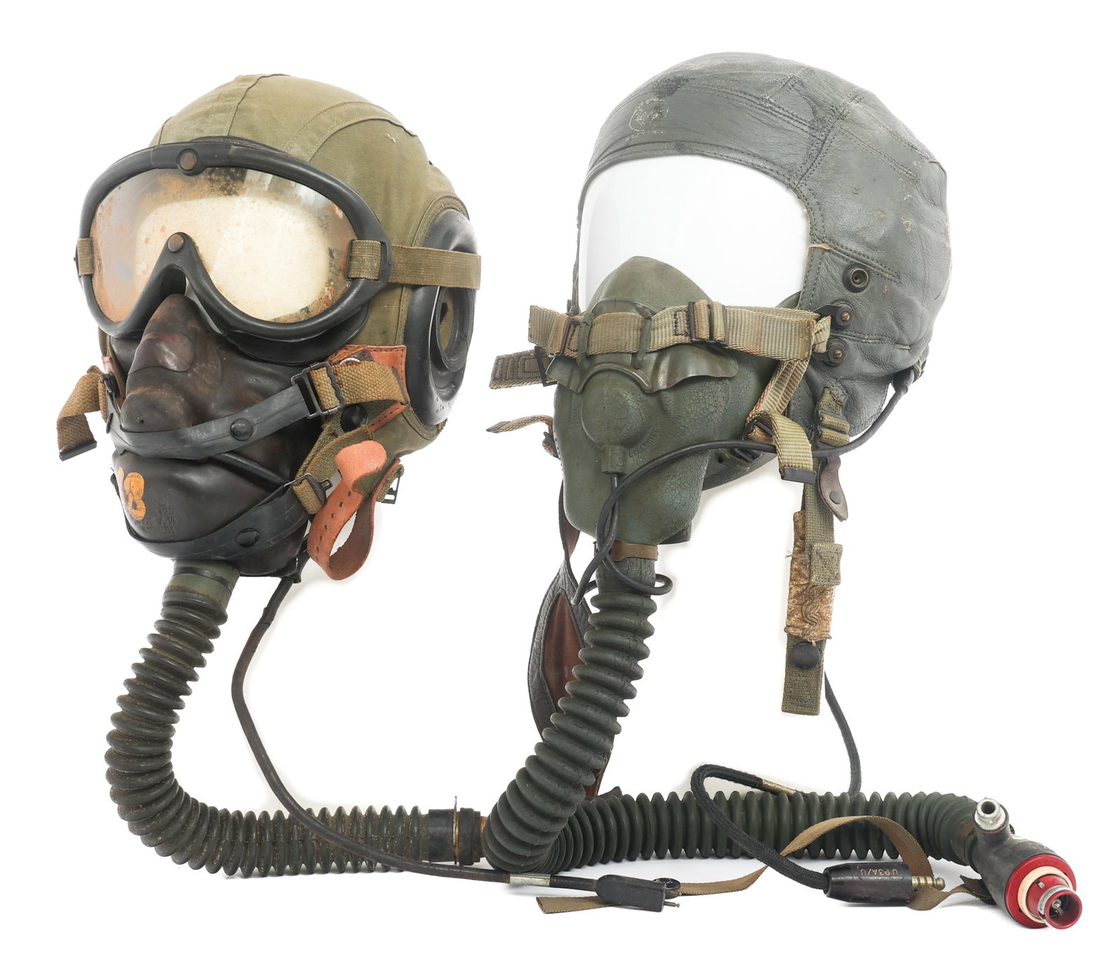 KOREAN WAR USAF TYPE A-13 & H-7151 FLIGHT HELMETS (1 of 20)