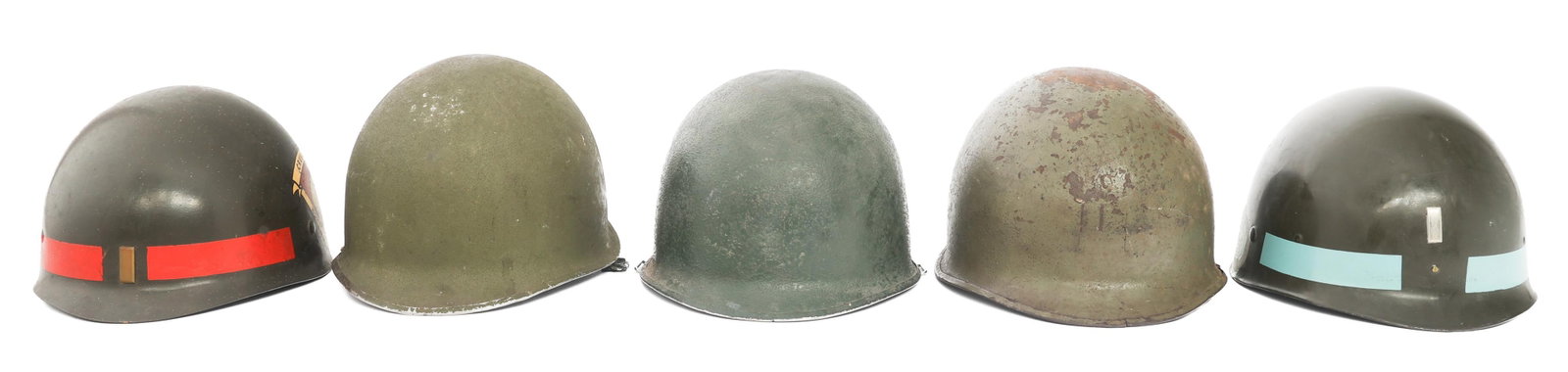 WWII - COLD WAR US ARMY M1 COMBAT HELMETS & LINERS (1 of 20)