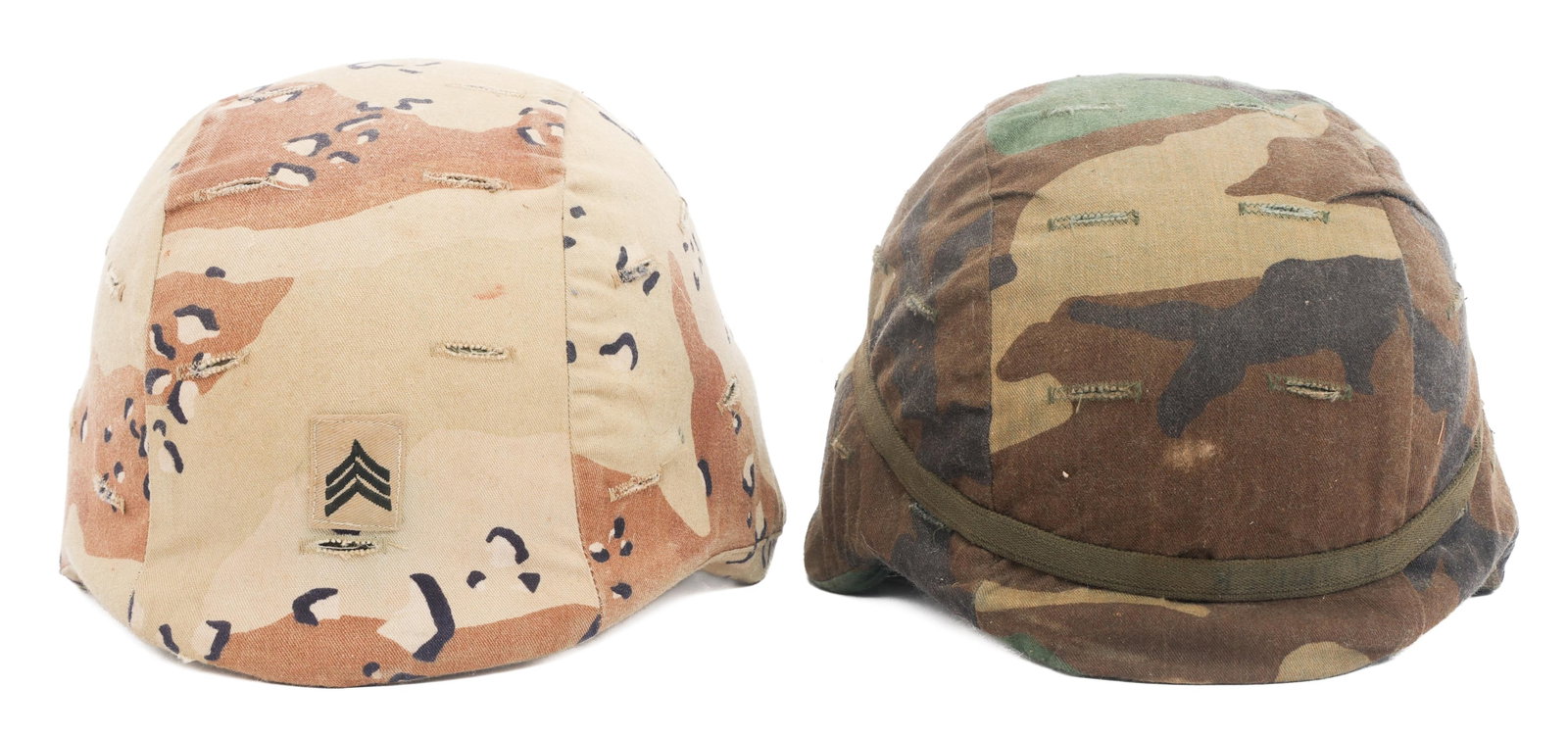 GULF WARS US ARMY PASGT COMBAT HELMETS & COVERS (1 of 14)