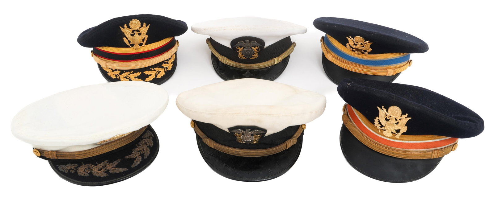 COLD WAR US ARMY & NAVY OFFICER VISOR CAPS (1 of 20)