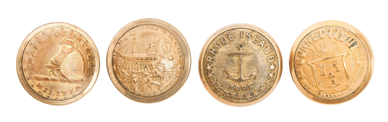 CIVIL WAR UNION ARMY & MILITIA UNIFORM BUTTONS (1 of 10)