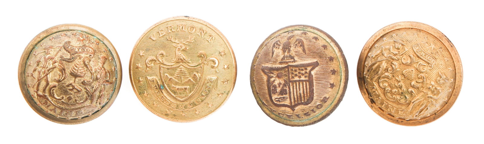 CIVIL WAR UNION ARMY & MILITIA UNIFORM BUTTONS (1 of 10)