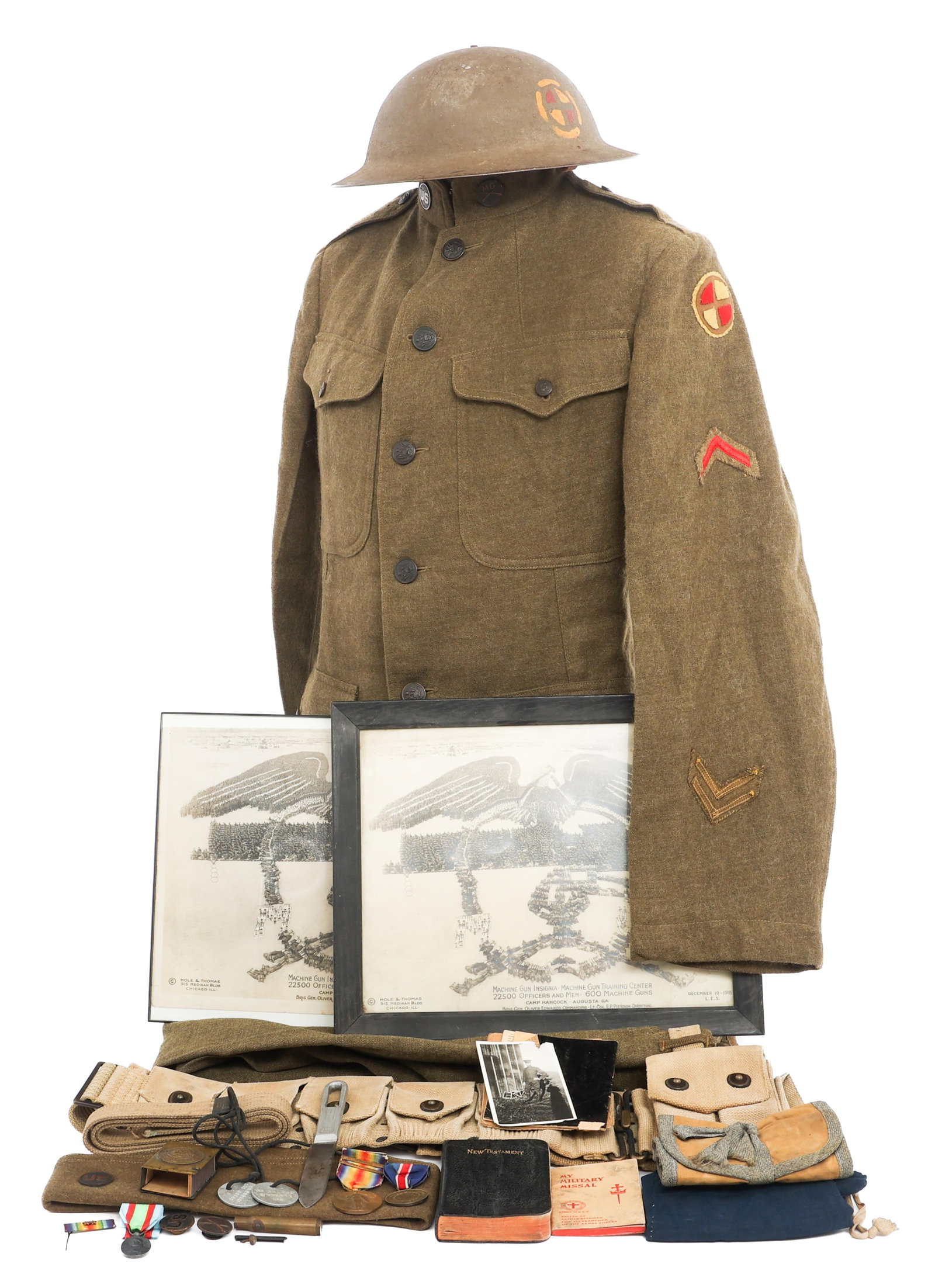 WWI US AEF 35th DIV NAMED MACHINE GUNNER GROUPING (1 of 20)