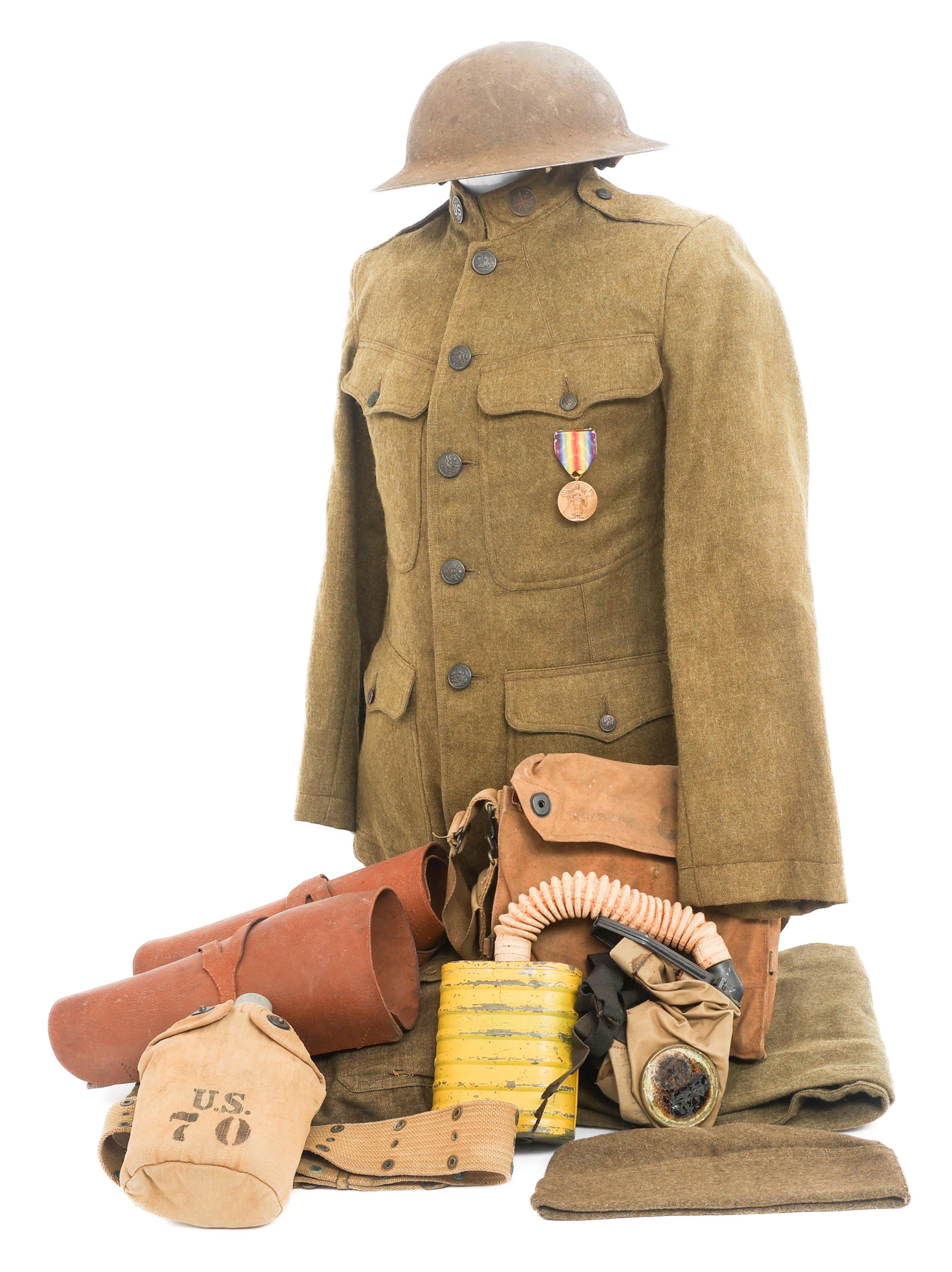 WWI US AEF SIGNAL CORPS ENLISTED M1917 UNIFORM SET (1 of 20)
