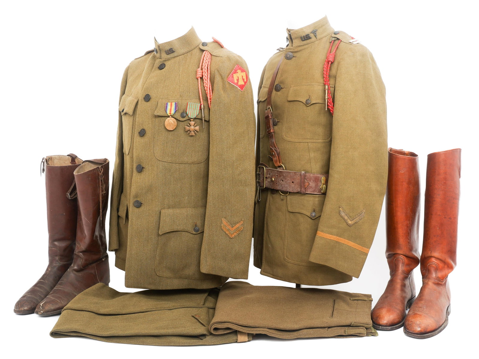 WWI US ARMY MEDICAL CAPTAIN & ENLISTED UNIFORMS (1 of 20)