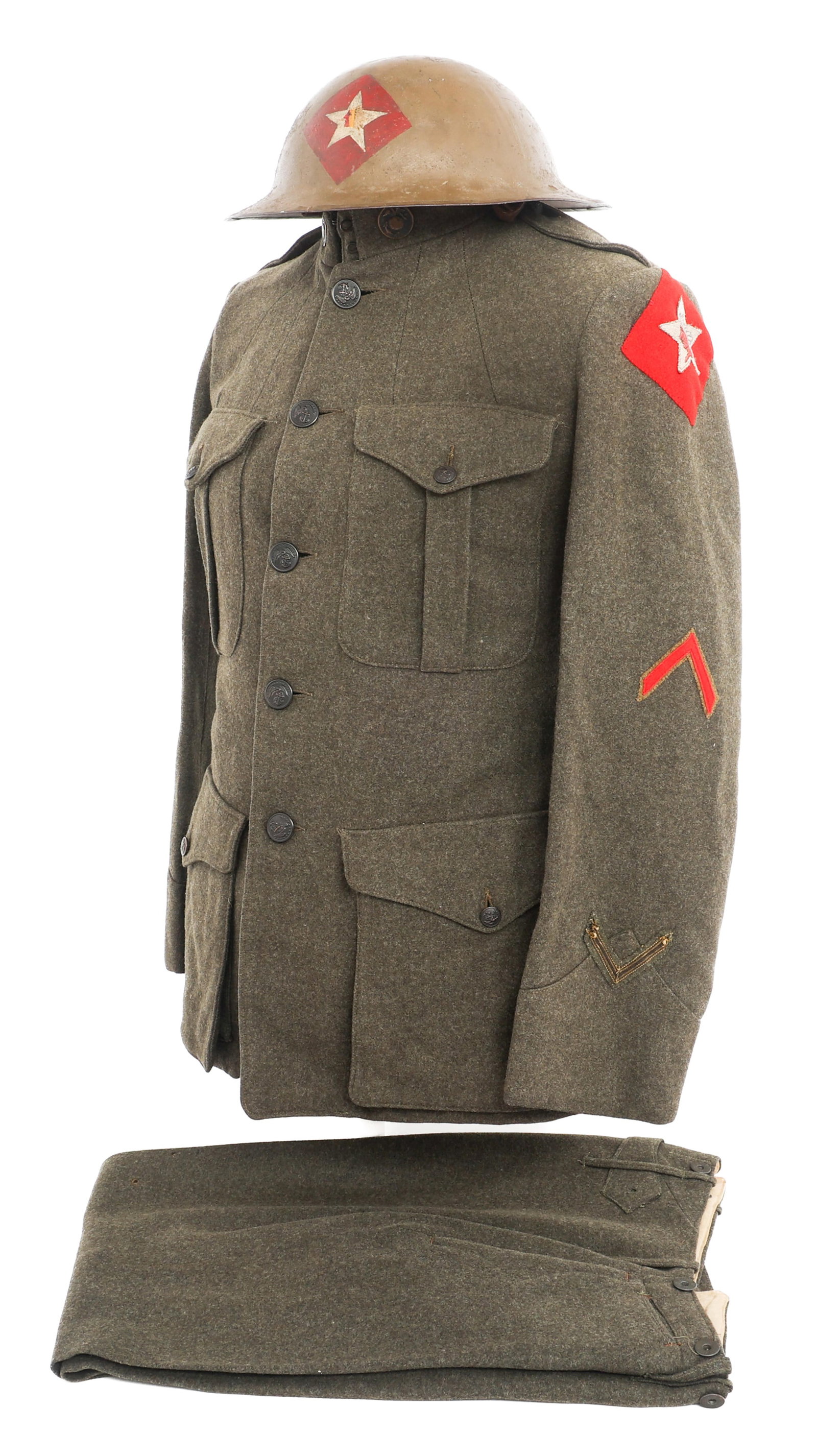 WWI USMC 6th MARINES UNIFORM & HELMET