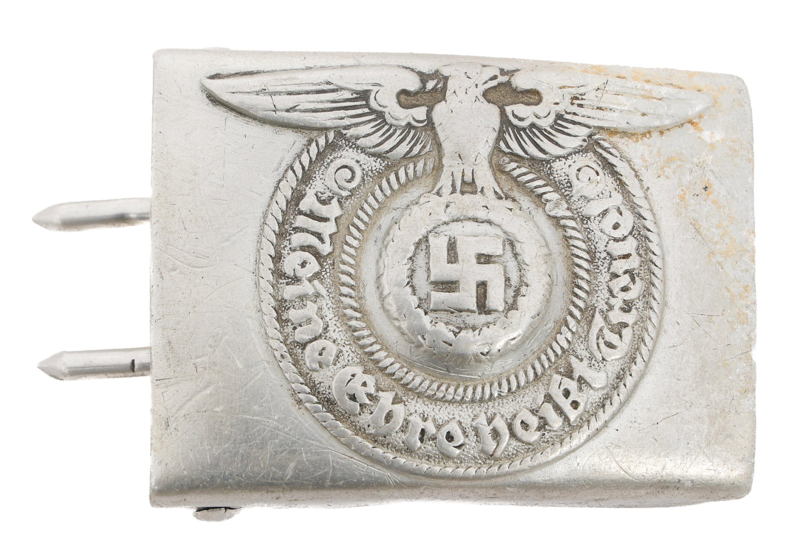 WWII GERMAN SS 822/38 TYPE 3 ALUMINUM BELT BUCKLE