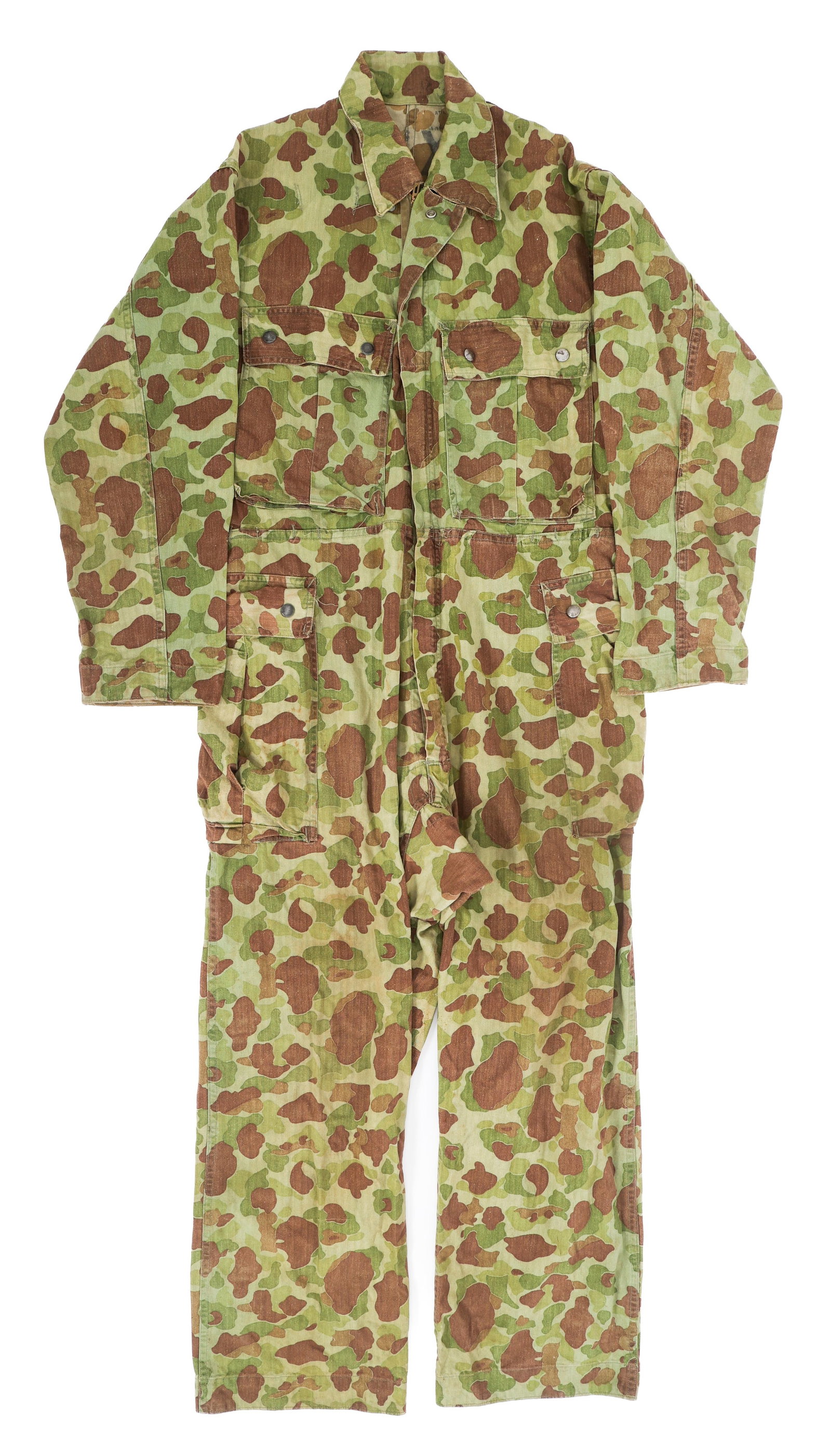 WWII US FROGSKIN CAMOUFLAGE HBT COVERALLS
