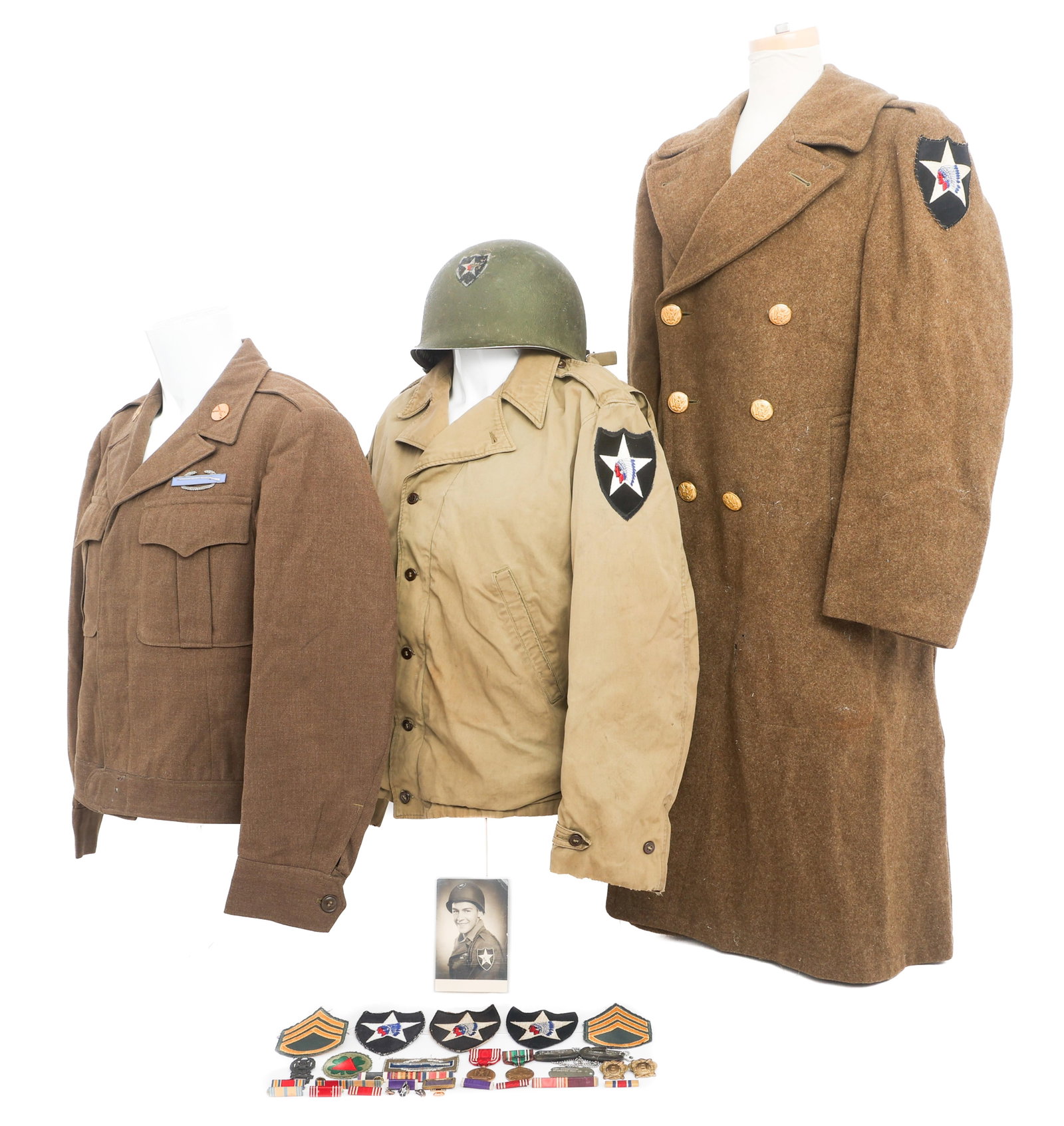 WWII US ARMY 2nd INFANTRY DIVISION NAMED GROUPING