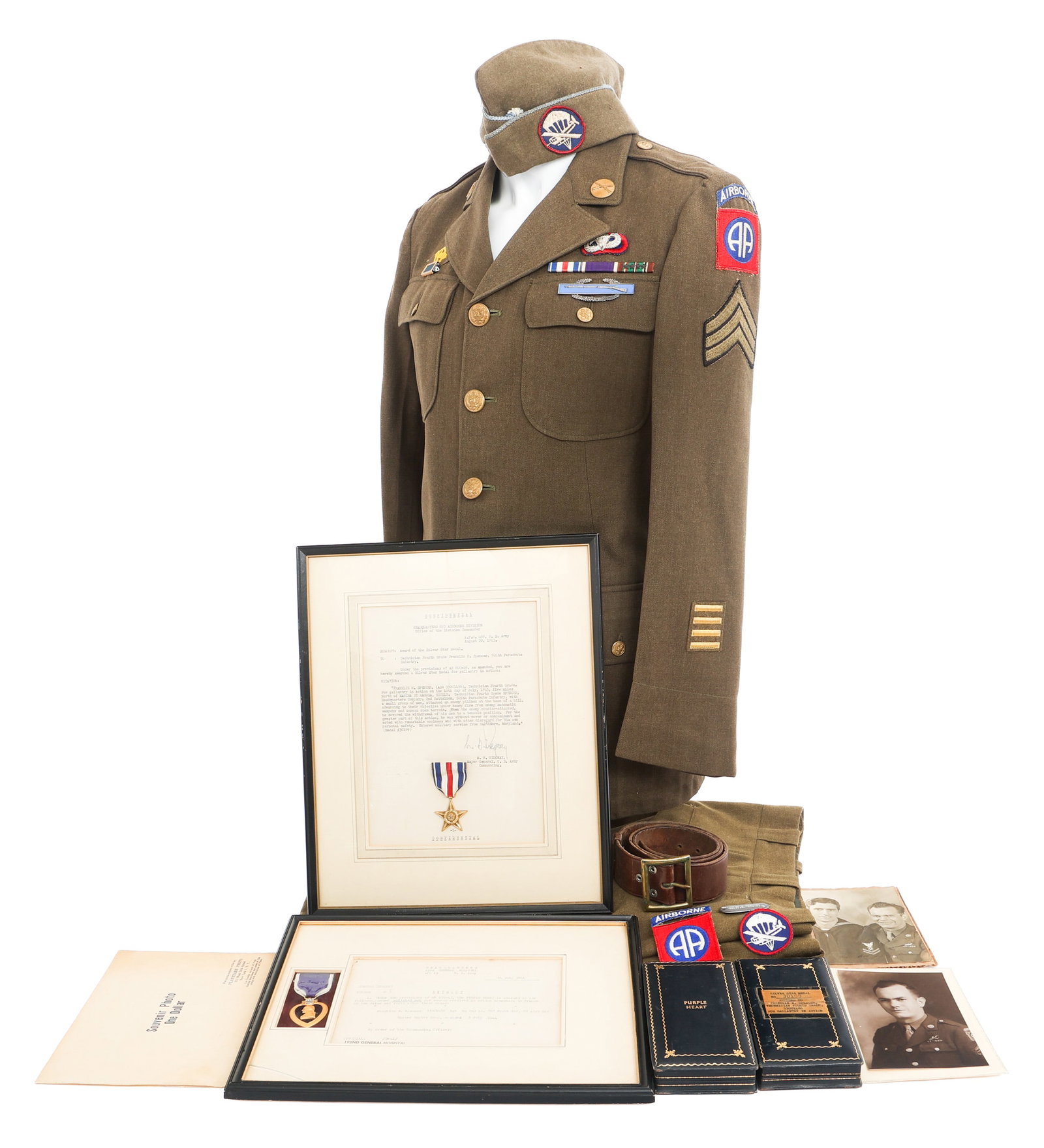 WWII US ARMY 82nd AIRBORNE NAMED GROUPING (1 of 20)