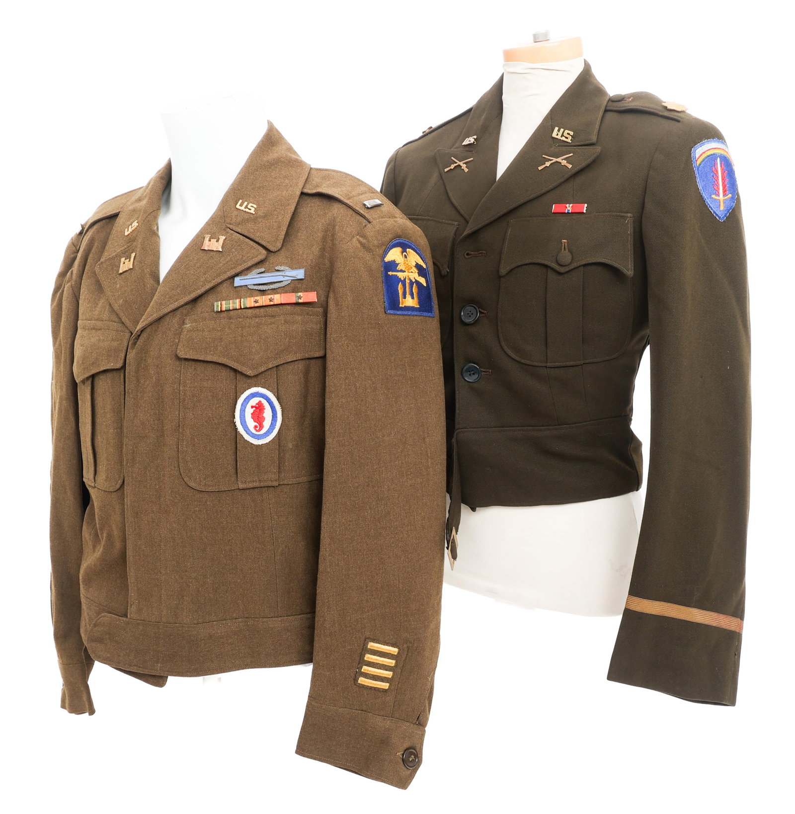 WWII US ARMY ENGINEER & INFANTRY IKE JACKETS (1 of 18)