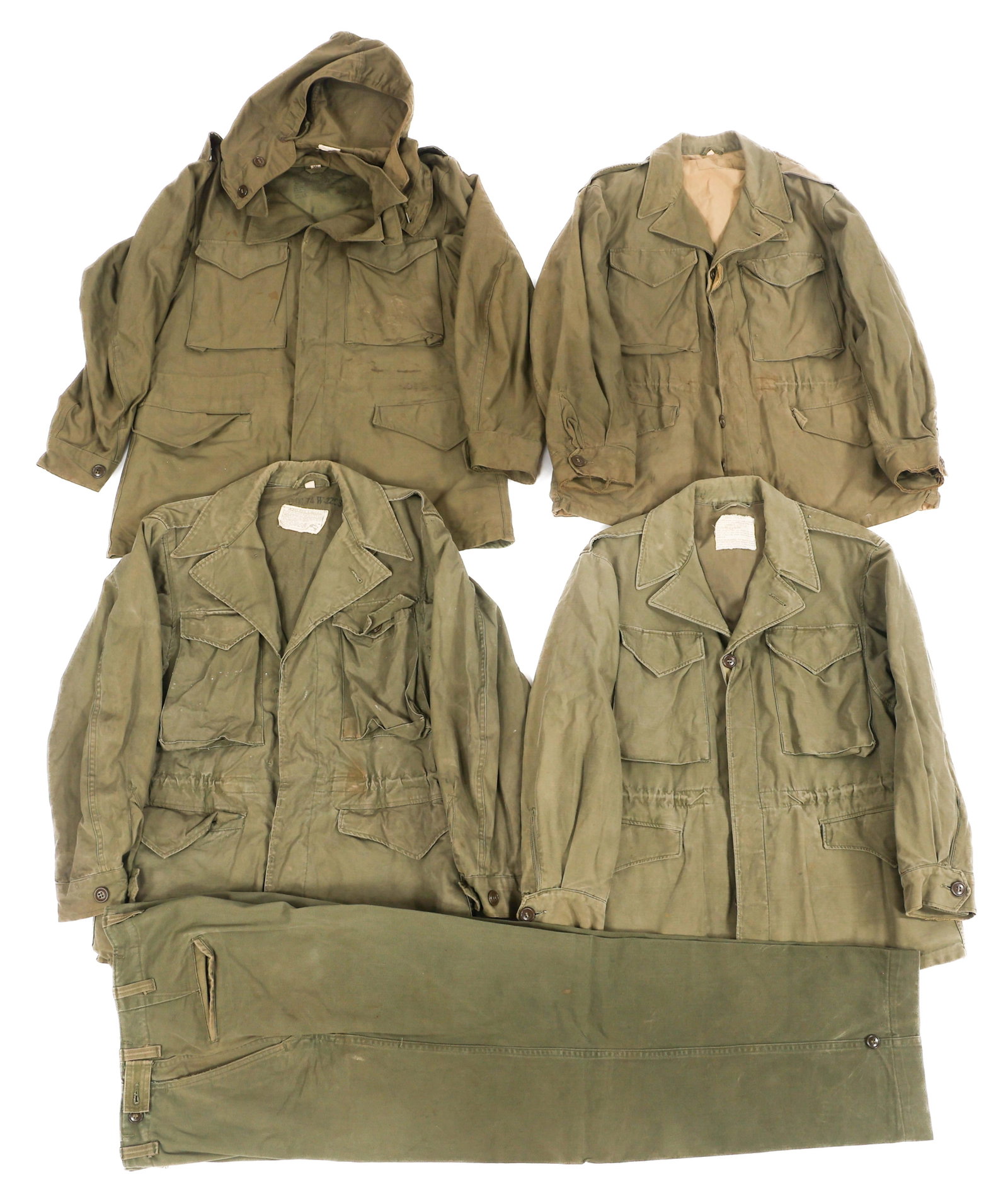 WWII US M43 FIELD JACKETS & PANTS (1 of 13)