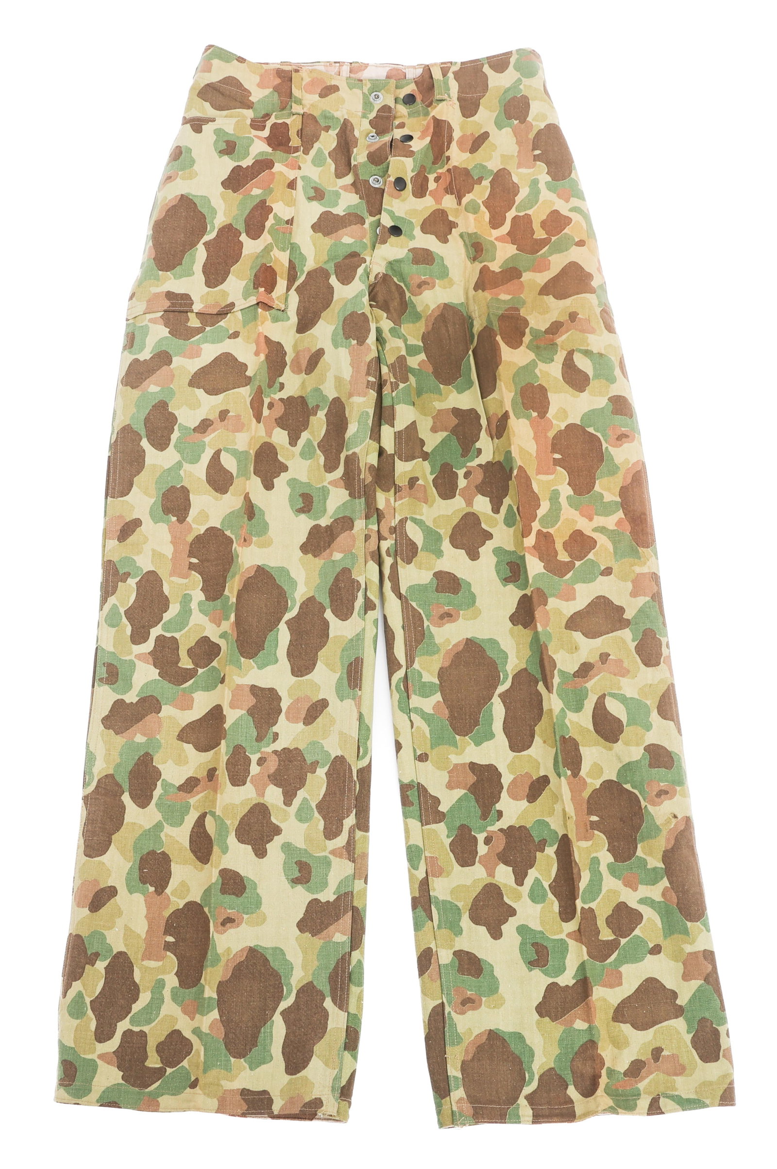 WWII USMC P42 HBT FROGSKIN CAMOUFLAGE COMBAT PANTS (1 of 13)