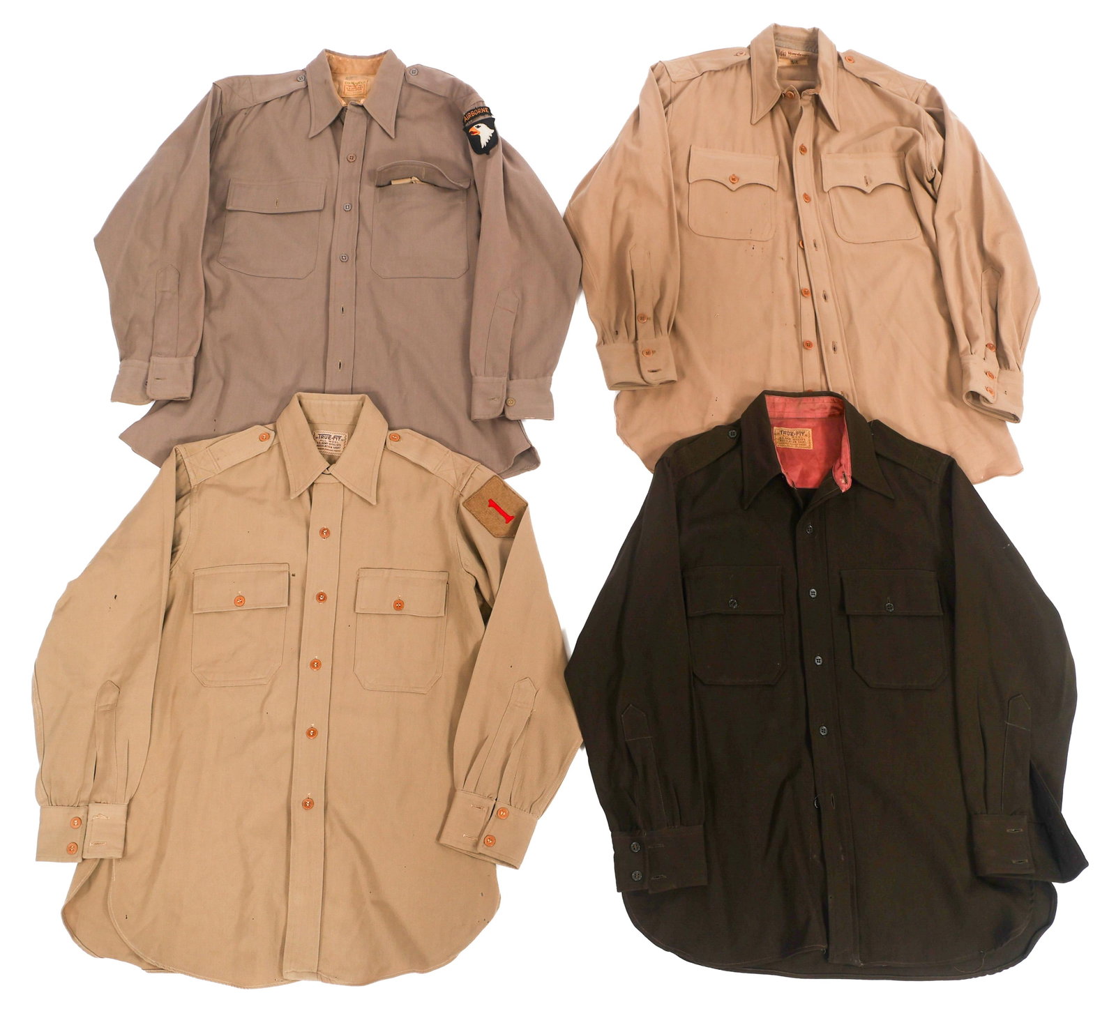WWII US ARMY WOOL OFFICER SHIRTS