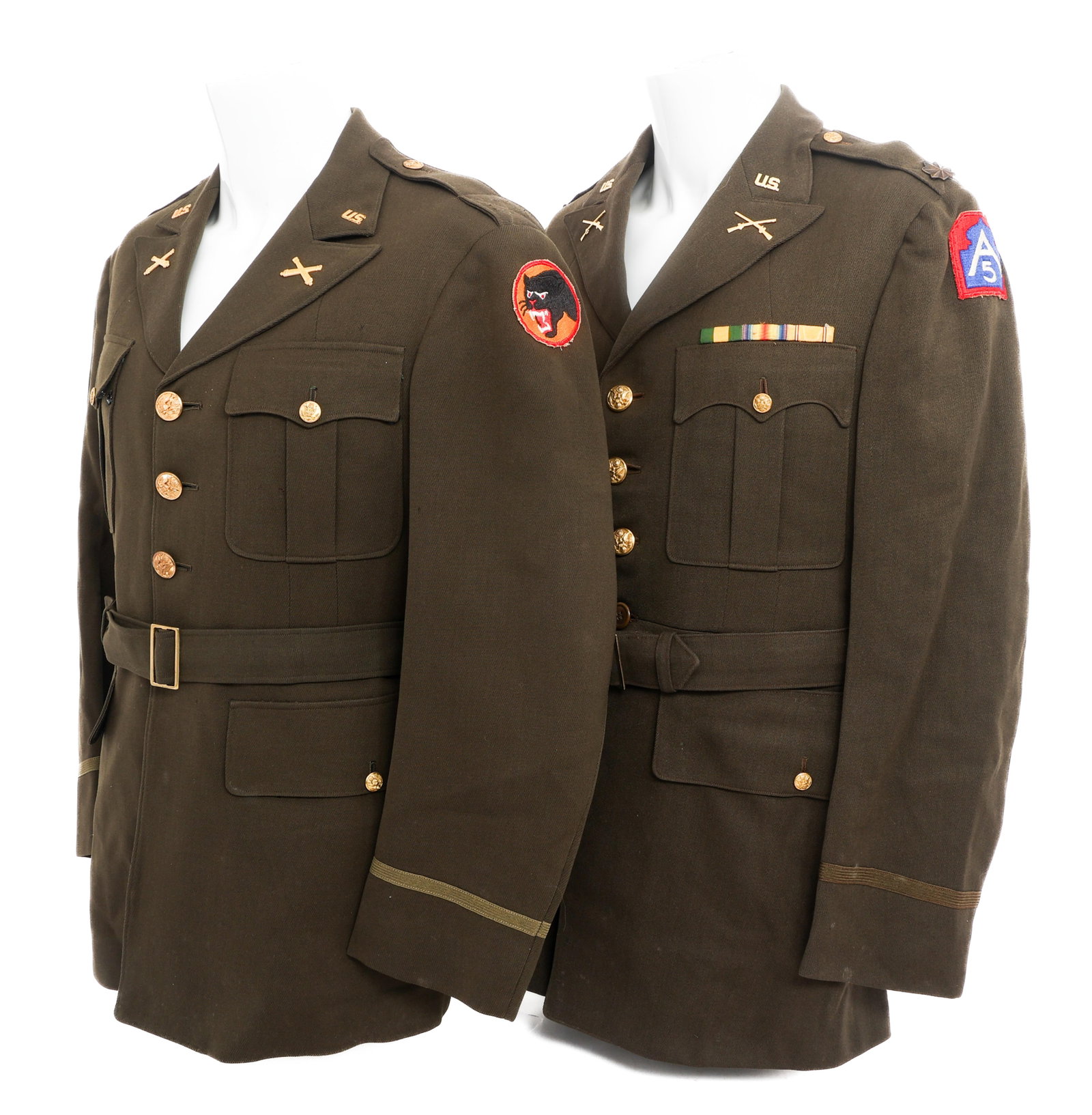 WWII US 5th ARMY & TANK DESTROYER SERVICE TUNICS