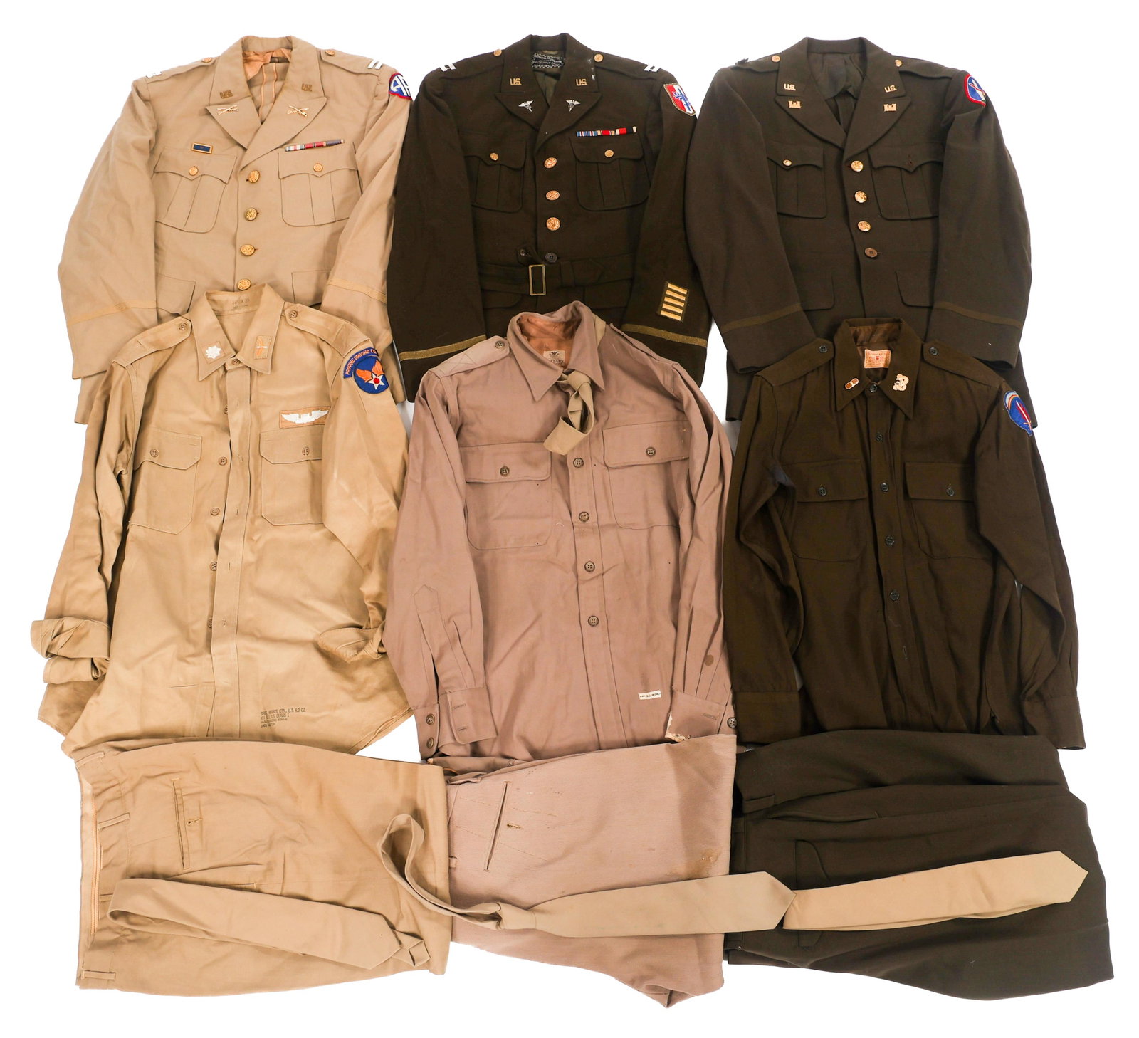 WWII US ARMY & AAF OFFICER UNIFORMS (1 of 15)