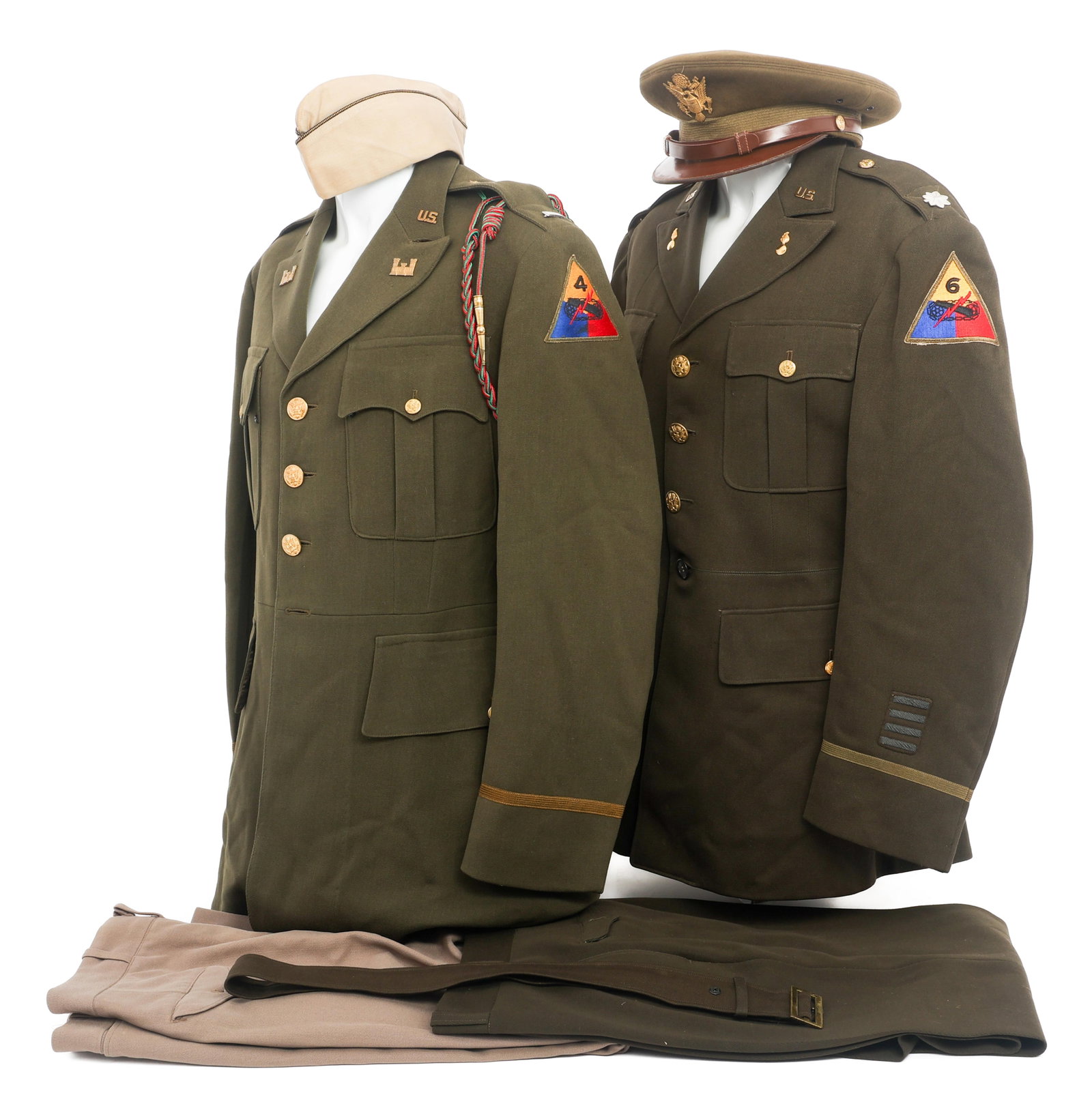 WWII US ARMY NAMED ARMORED DIV OFFICER UNIFORM SET (1 of 20)