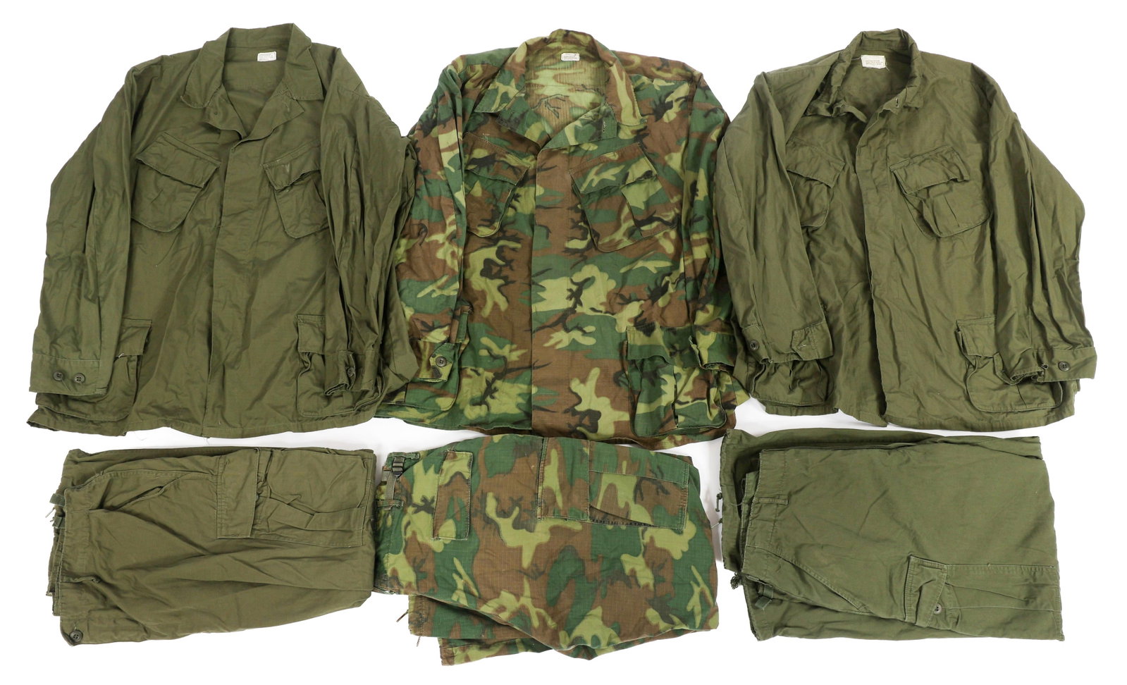 VIETNAM WAR US ARMY ERDL & JUNGLE SET UNIFORMS (1 of 16)