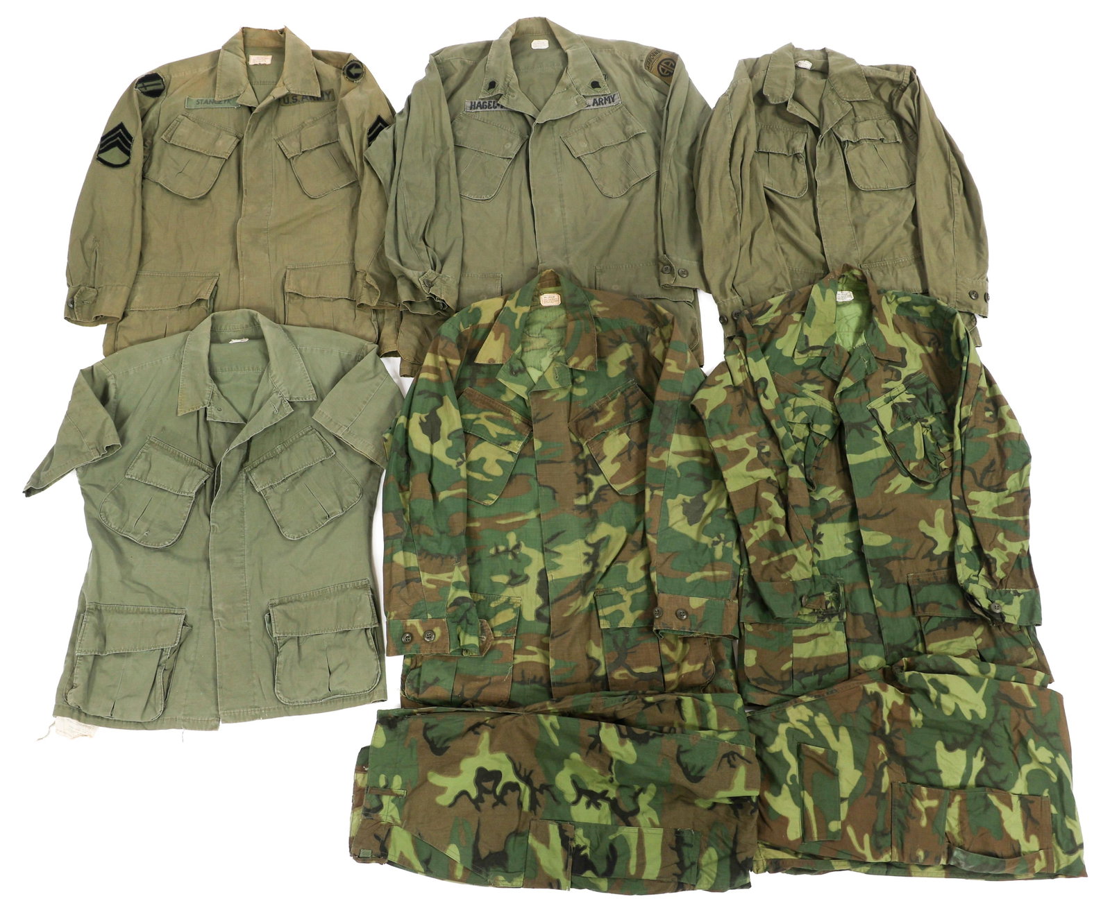 VIETNAM WAR US ARMY ERDL SET & JUNGLE JACKETS (1 of 16)
