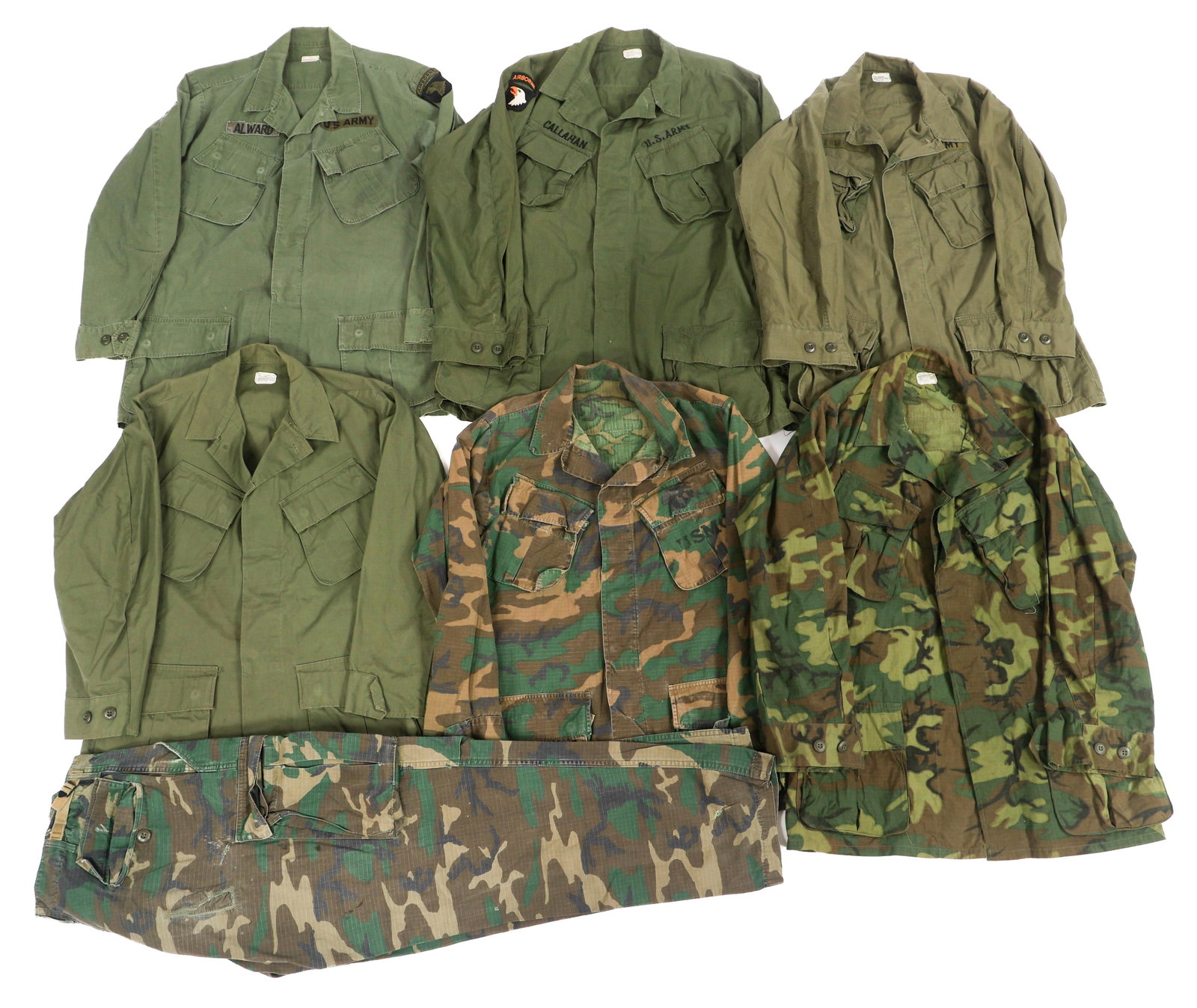 VIETNAM WAR US ARMY JUNGLE JACKETS & PANTS (1 of 15)