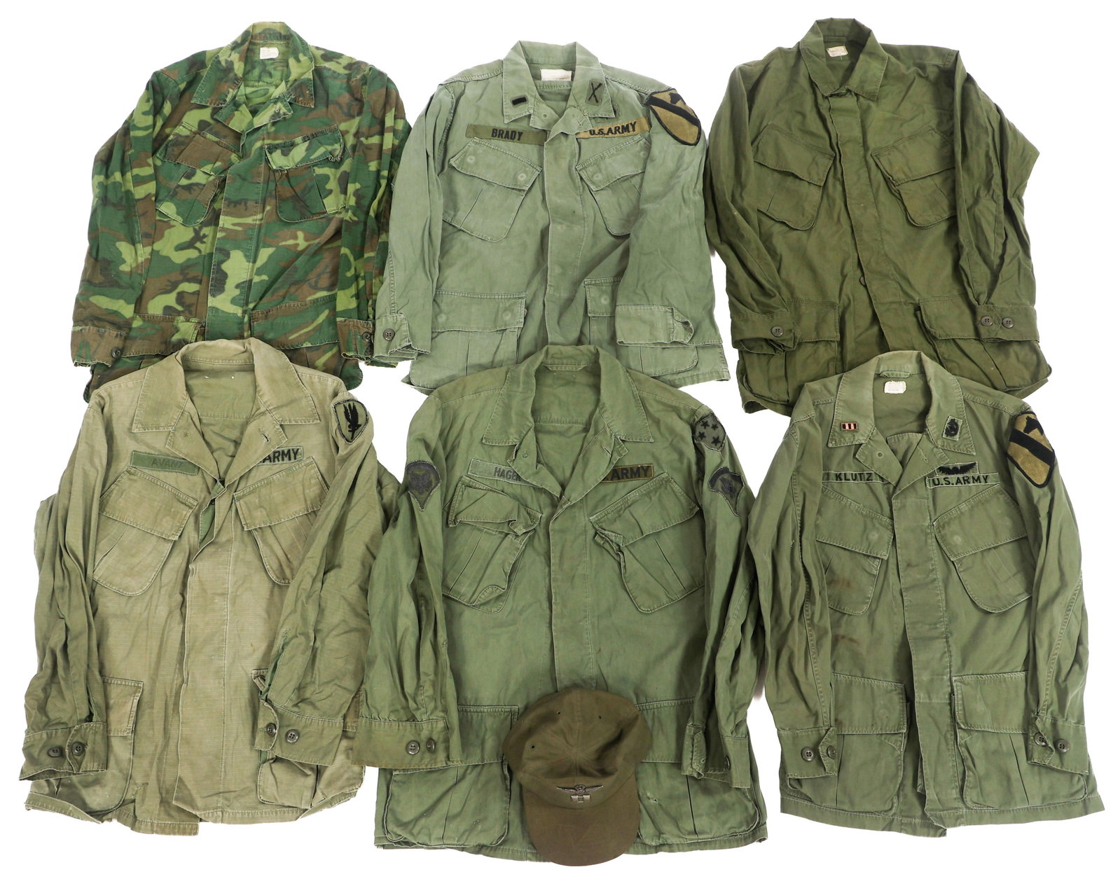 VIETNAM WAR US ARMY OG-107 & EDRL JUNGLE JACKETS (1 of 14)